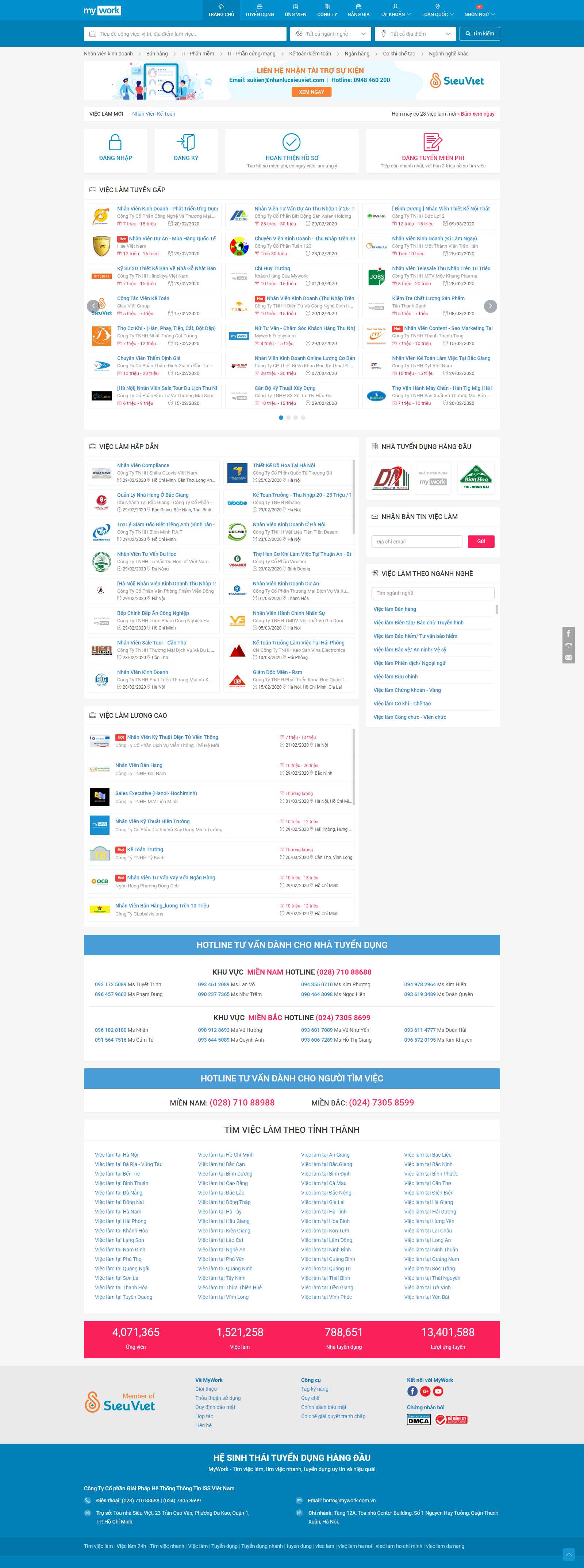 Thiết kế Website việc làm - mywork.com.vn - VietWebGroup.Vn