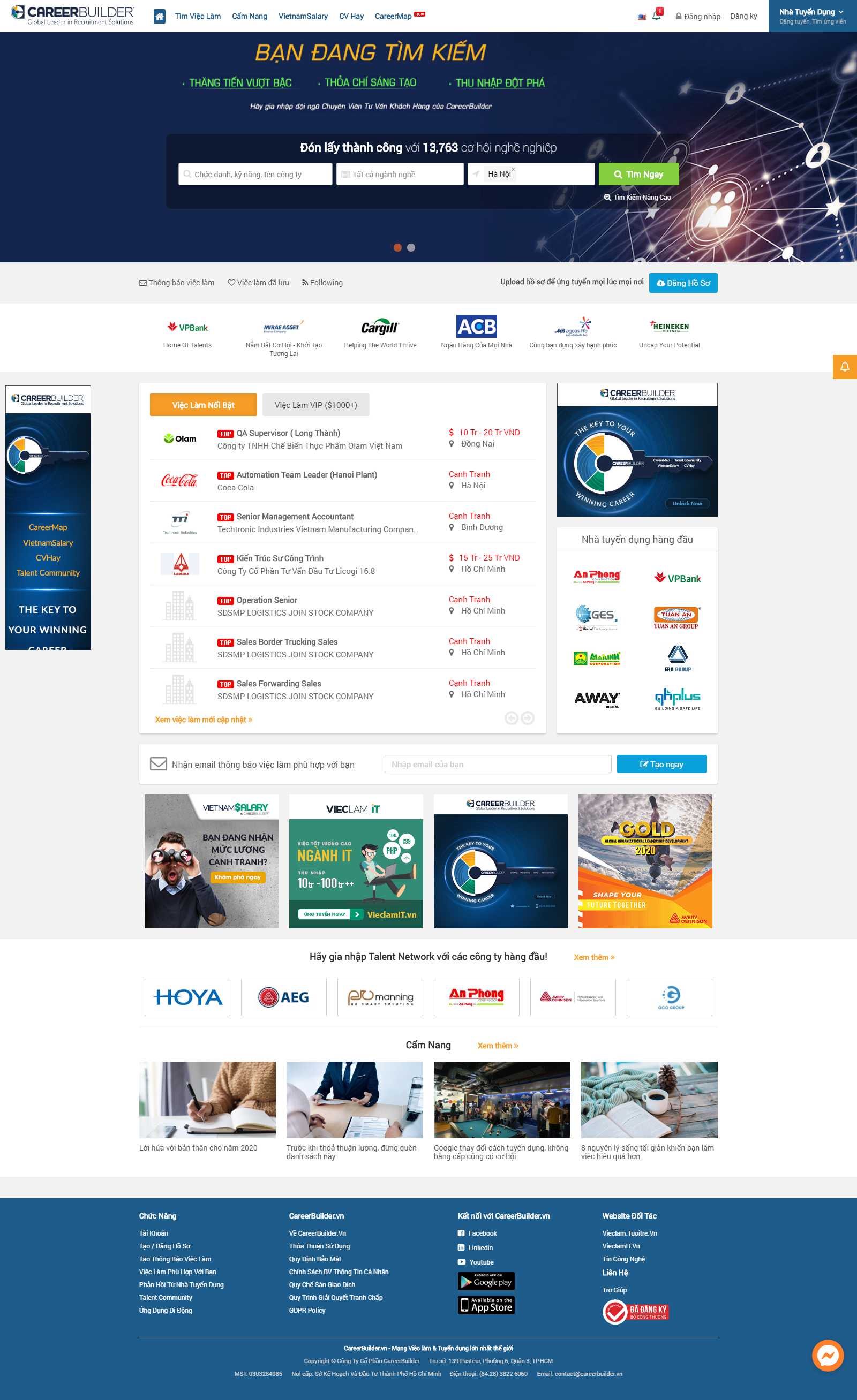 Thiết kế Website việc làm - careerbuilder.vn - VietWebGroup.Vn