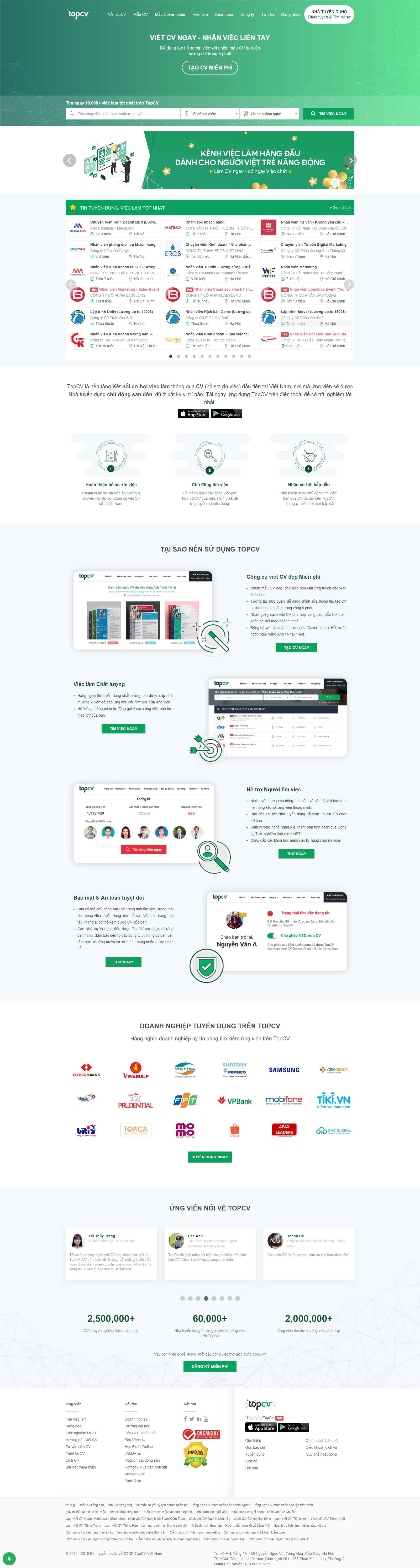 Thiết kế Website việc làm - www.topcv.vn - VietWebGroup.Vn
