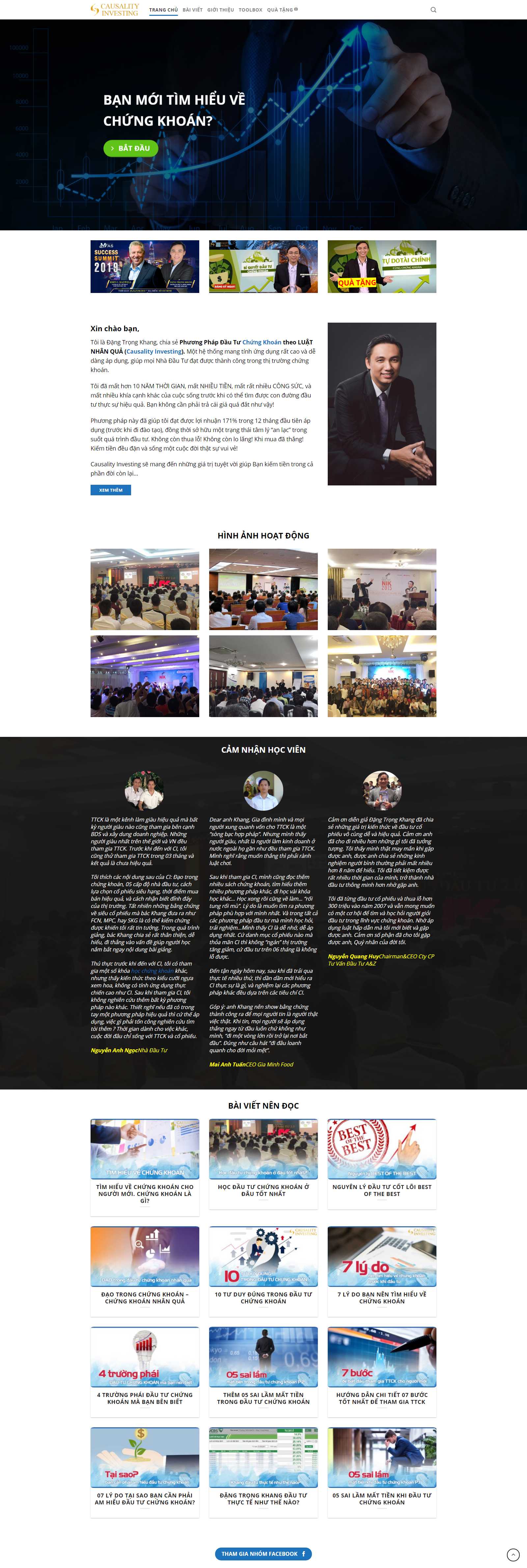 Thiết kế Website chứng khoán - dangtrongkhang.com - VietWebGroup.Vn