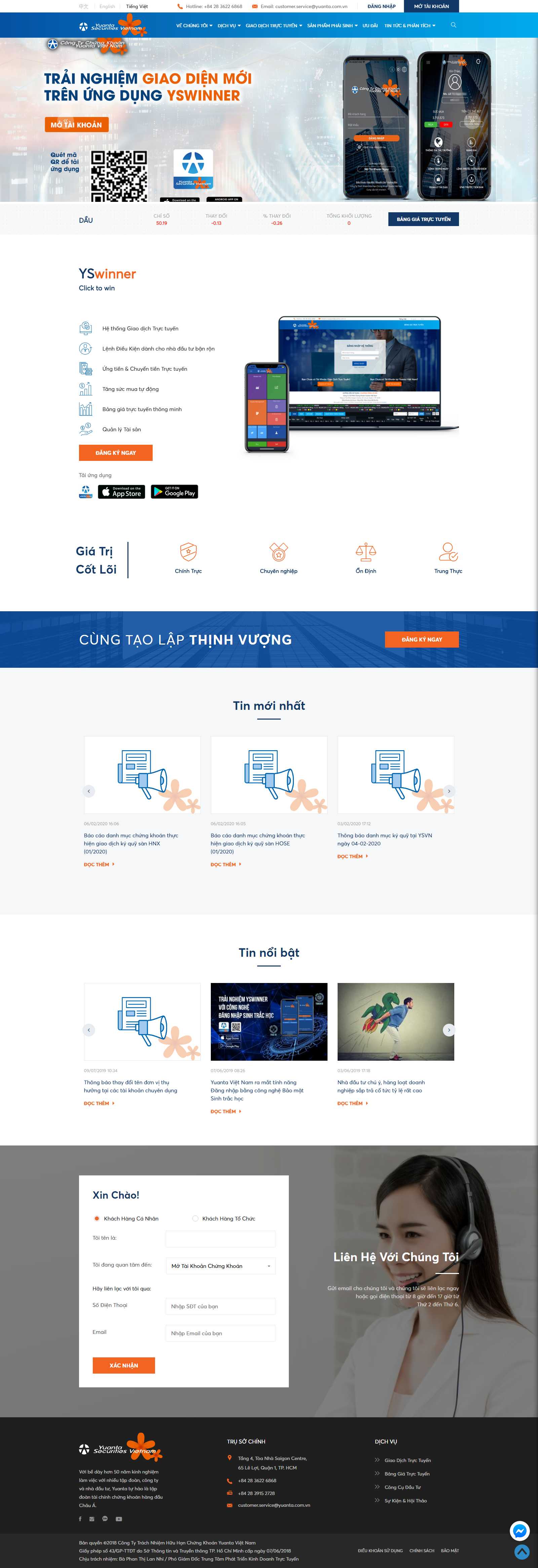 Thiết kế Website chứng khoán - yuanta.com.vn - VietWebGroup.Vn