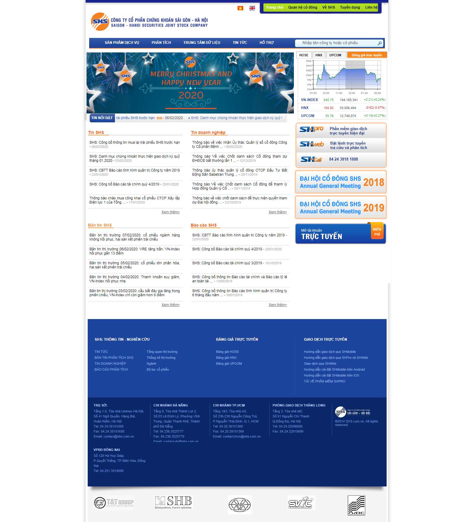 Thiết kế Website chứng khoán - www.shs.com.vn - VietWebGroup.Vn