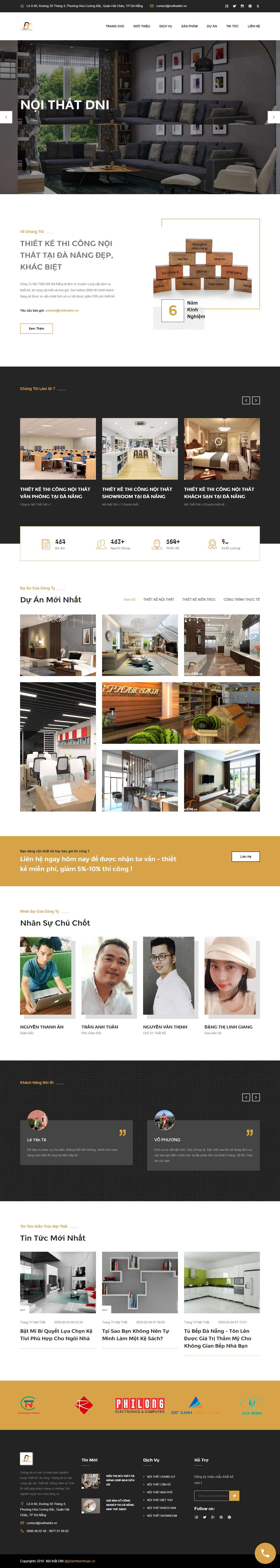 Thiết kế Website thiết kế nội thất - noithatdni.vn - VietWebGroup.Vn