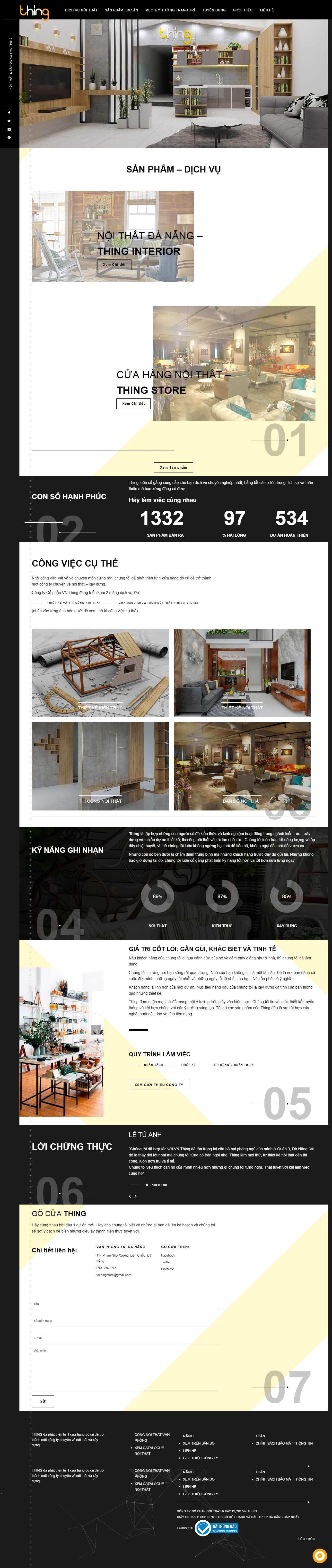 Thiết kế Website thiết kế nội thất - thing.vn - VietWebGroup.Vn