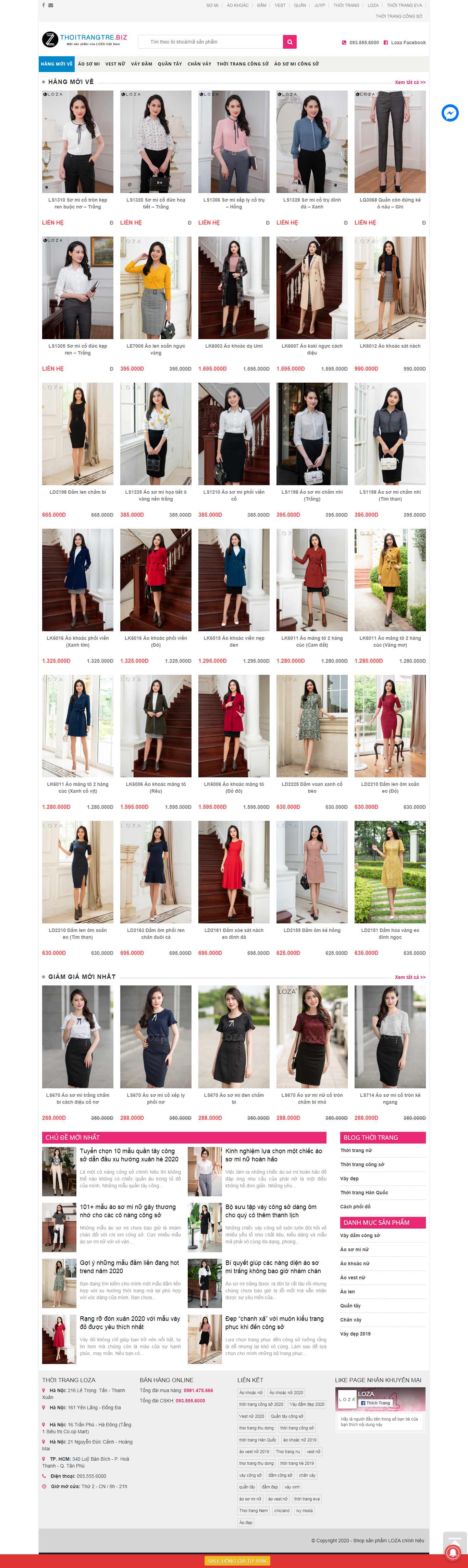 Thiết kế Website shop thời trang - thoitrangtre.biz - VietWebGroup.Vn