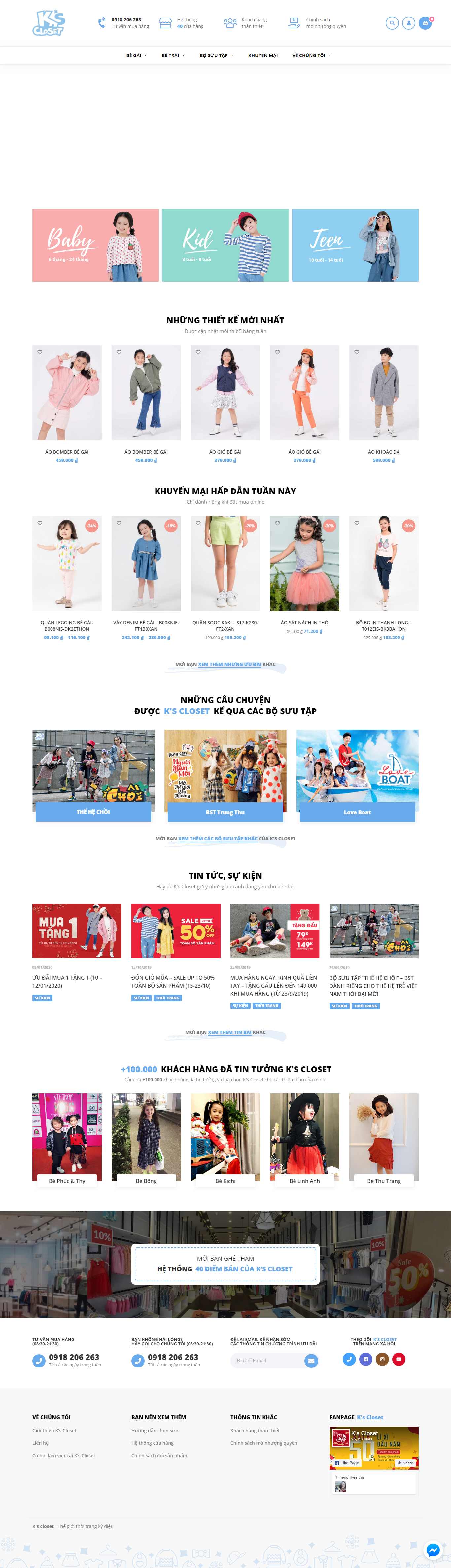 Thiết kế Website shop thời trang - kscloset.vn - VietWebGroup.Vn