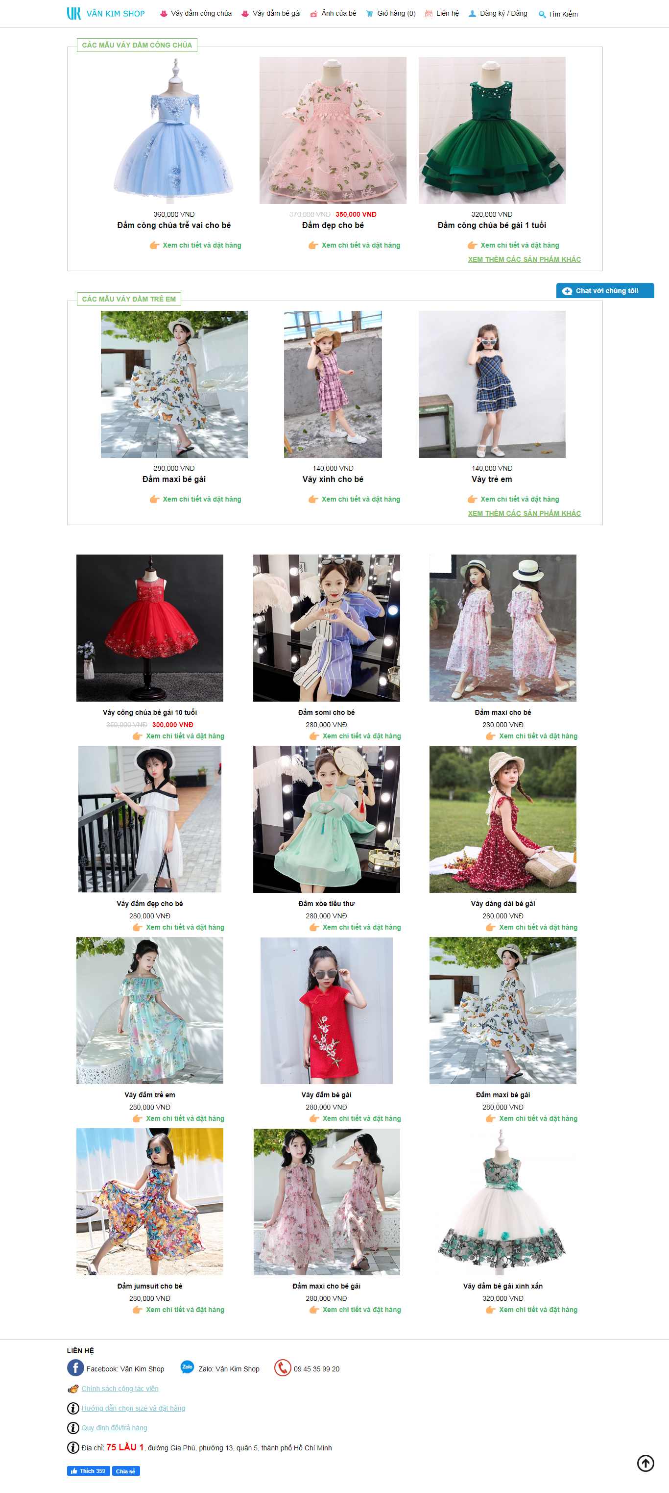 Thiết kế Website shop thời trang - www.vankimshop.vn - VietWebGroup.Vn