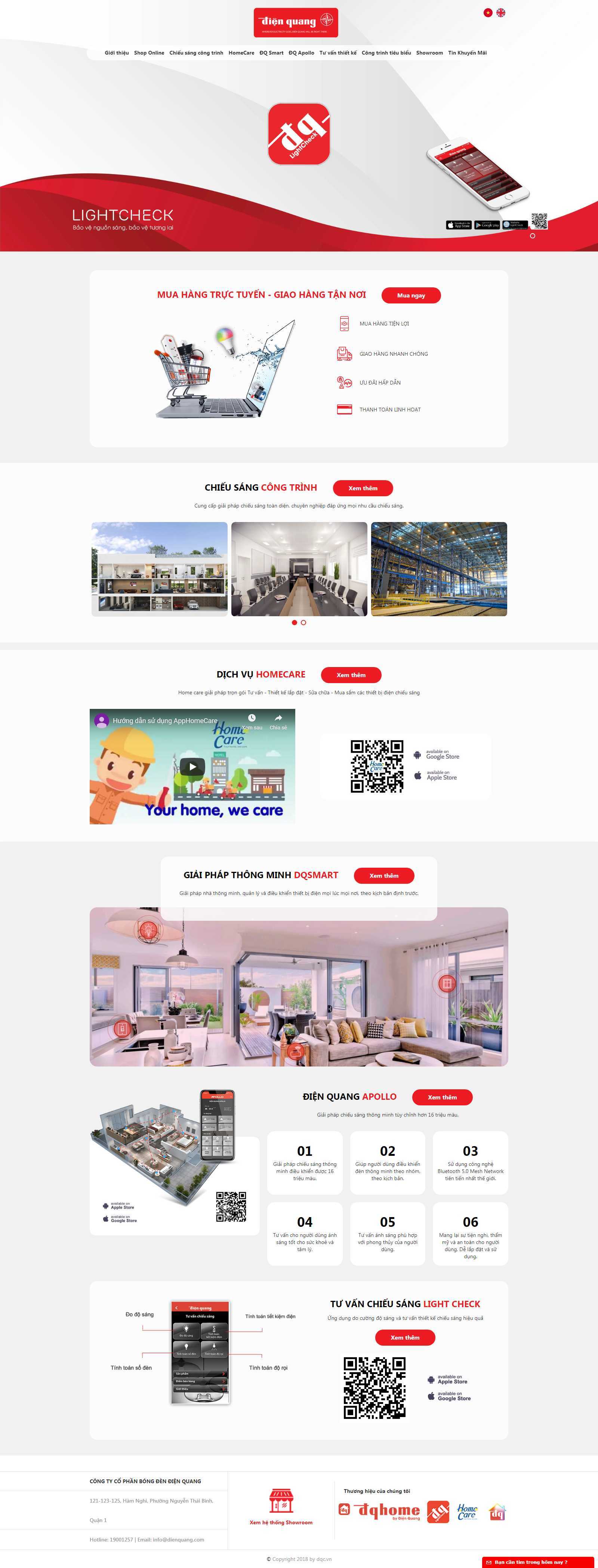 Thiết kế Website đèn led - dienquang.com - VietWebGroup.Vn