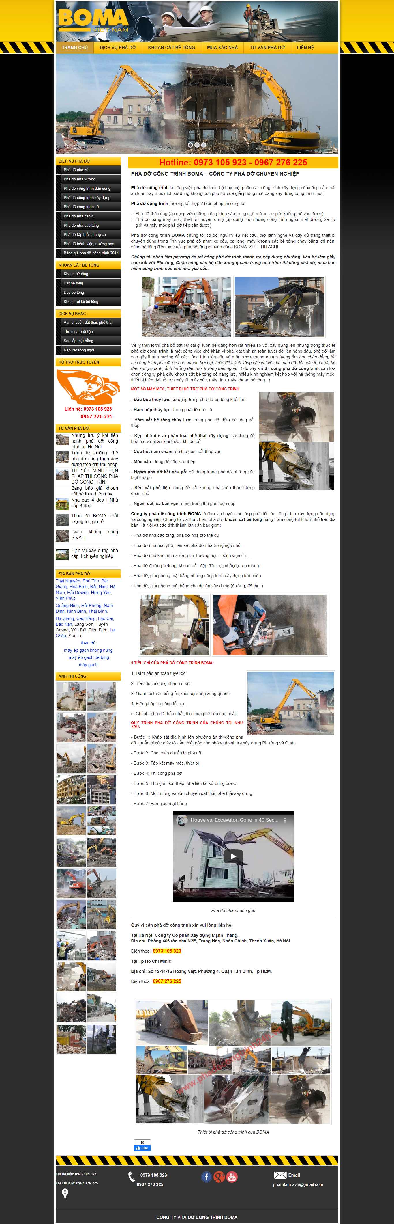 Thiết kế Website phá dỡ công trình - www.phadocongtrinh24h.vn - VietWebGroup.Vn
