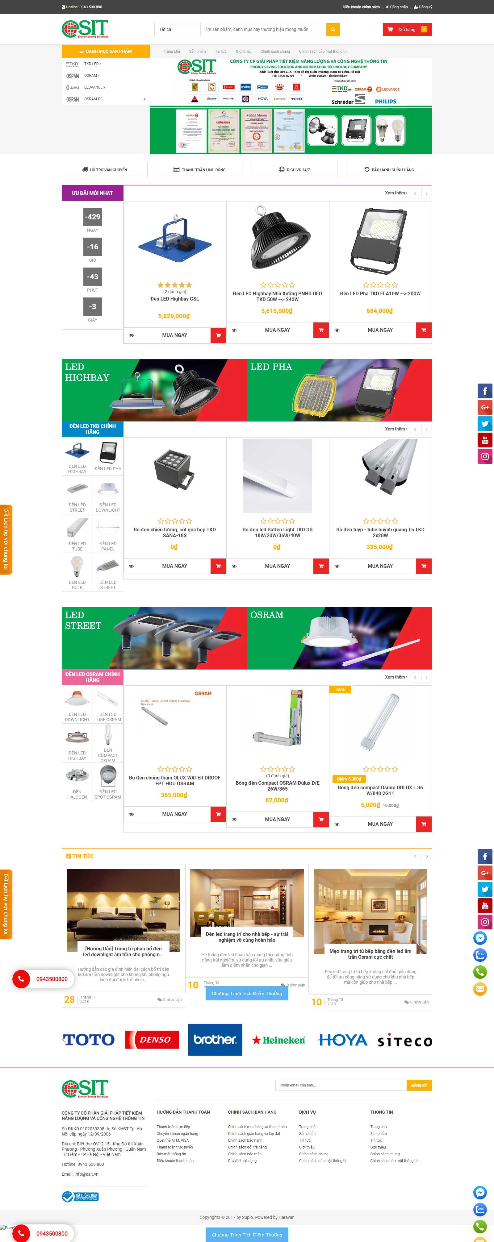 Thiết kế Website đèn led - led247.vn - VietWebGroup.Vn