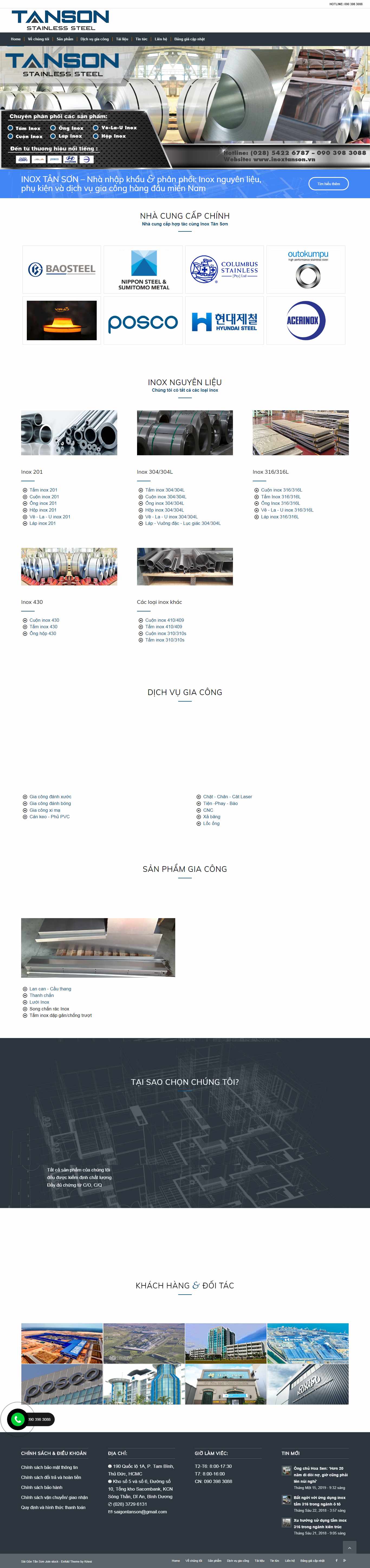 Thiết kế Website bán inox - inoxtanson.vn - VietWebGroup.Vn