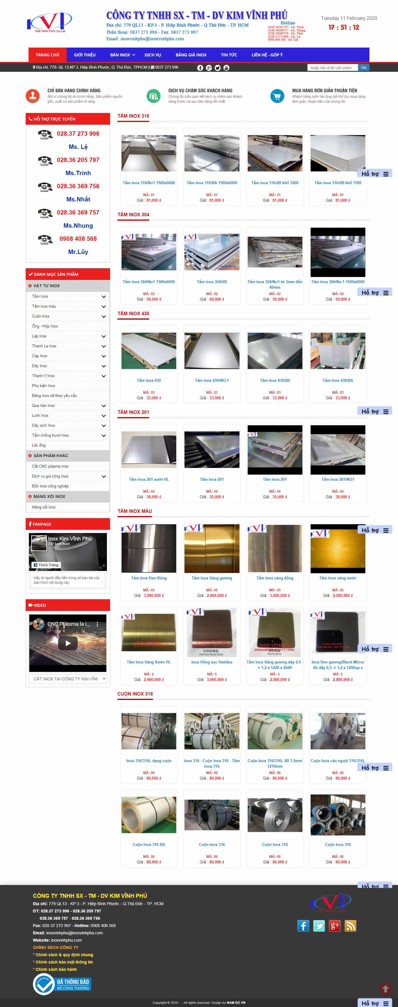 Thiết kế Website bán inox - inoxvinhphu.com - VietWebGroup.Vn