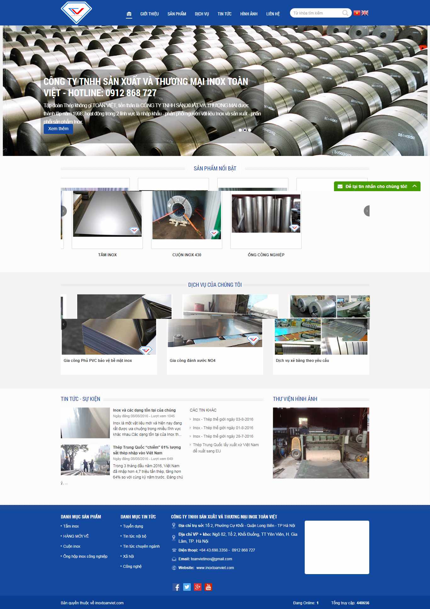 Thiết kế Website bán inox - inoxtoanviet.com - VietWebGroup.Vn