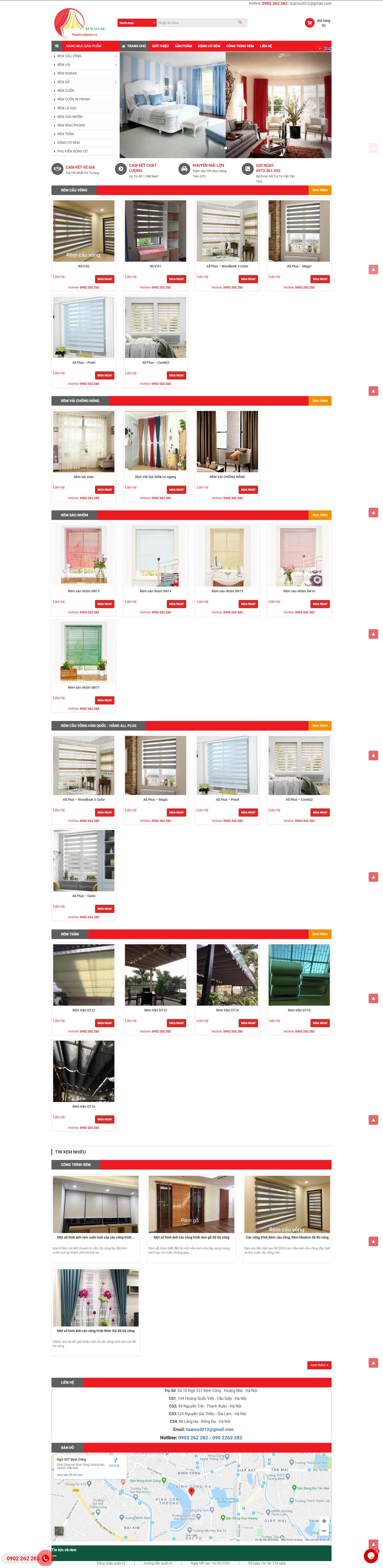 Thiết kế Website mành rèm - manhremhanoi.vn - VietWebGroup.Vn