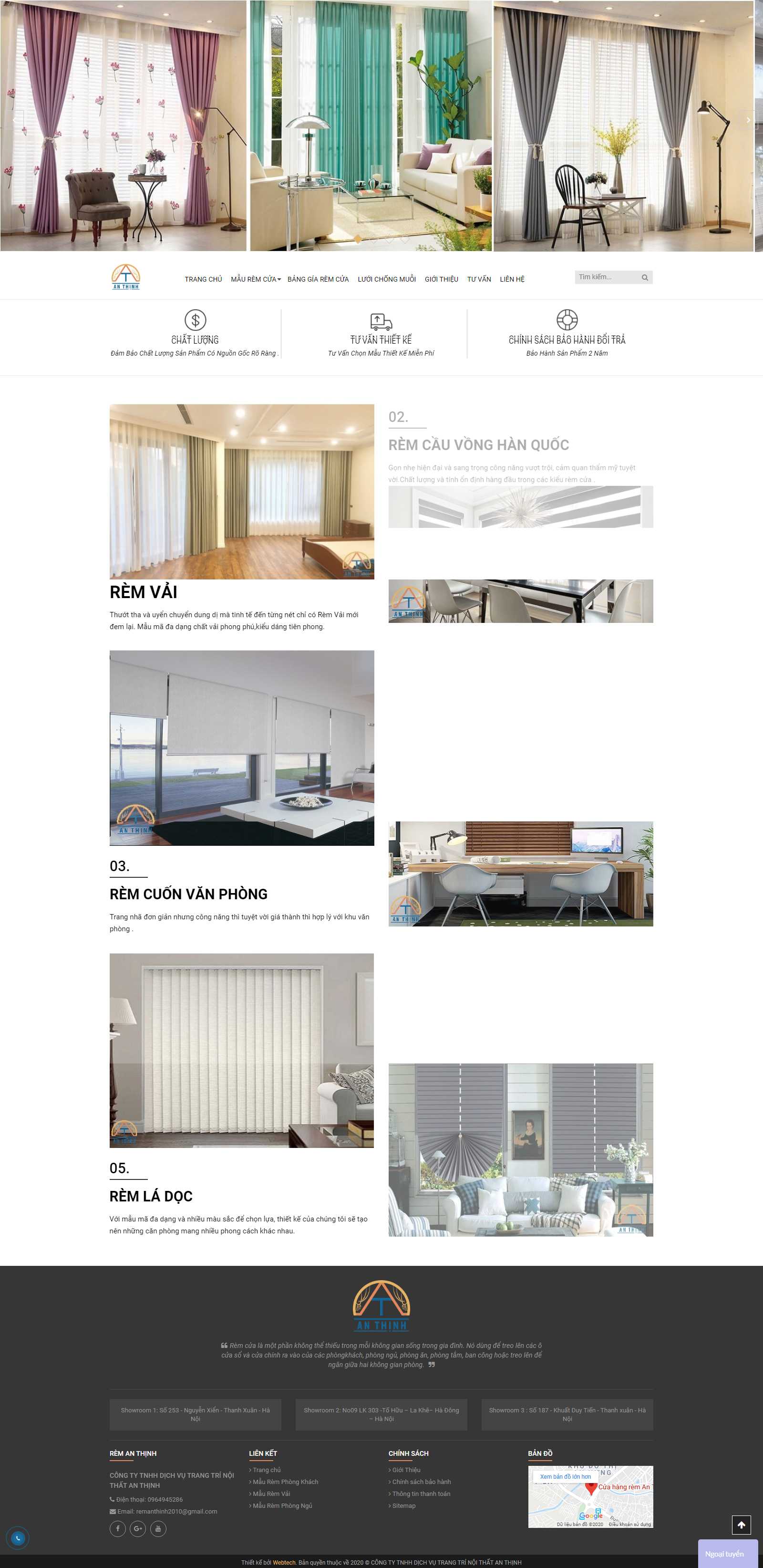 Thiết kế Website mành rèm - remanthinh.com - VietWebGroup.Vn