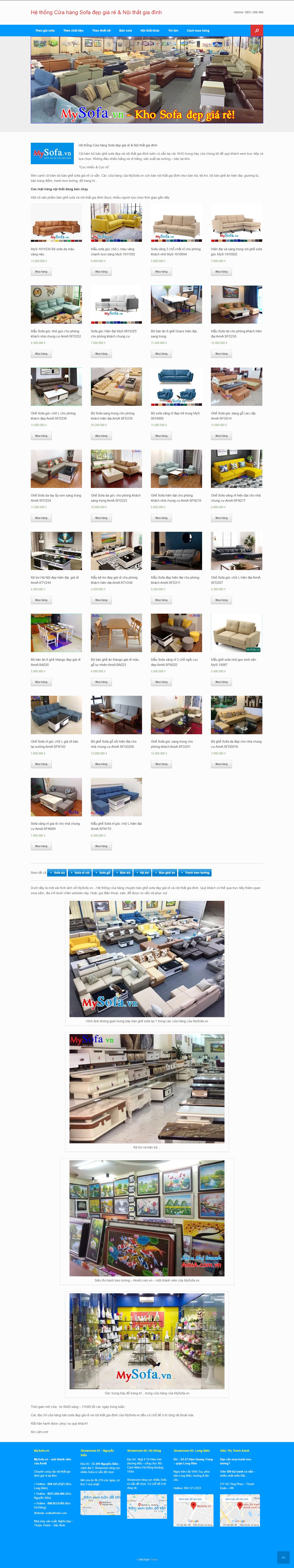 Thiết kế Website sofa - mysofa.vn - VietWebGroup.Vn