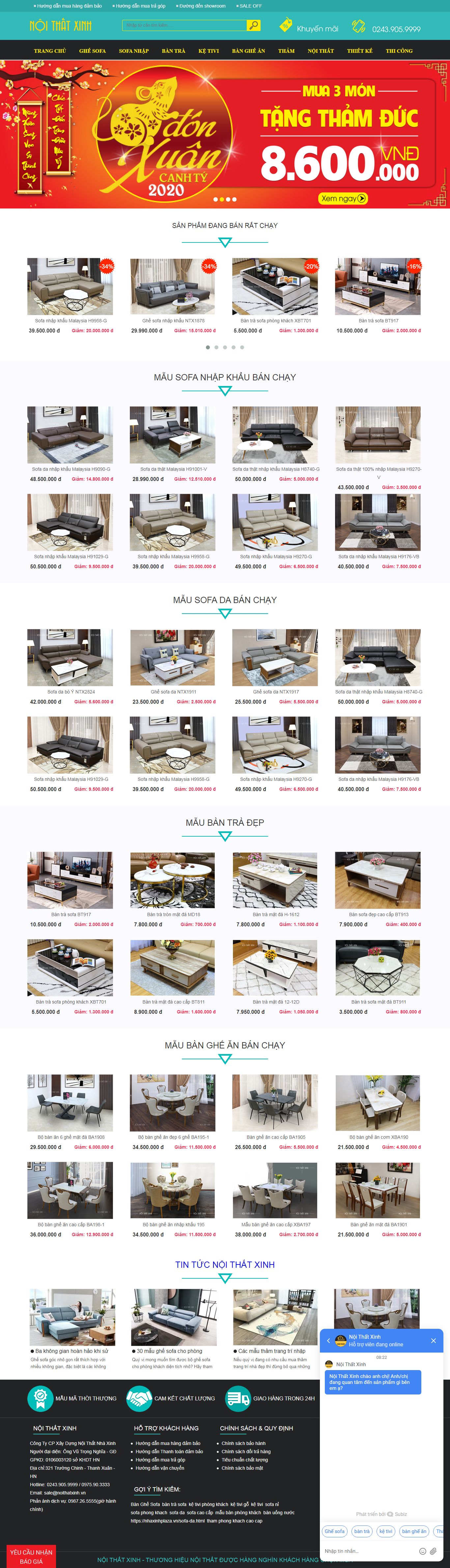 Thiết kế Website sofa - noithatxinh.vn - VietWebGroup.Vn