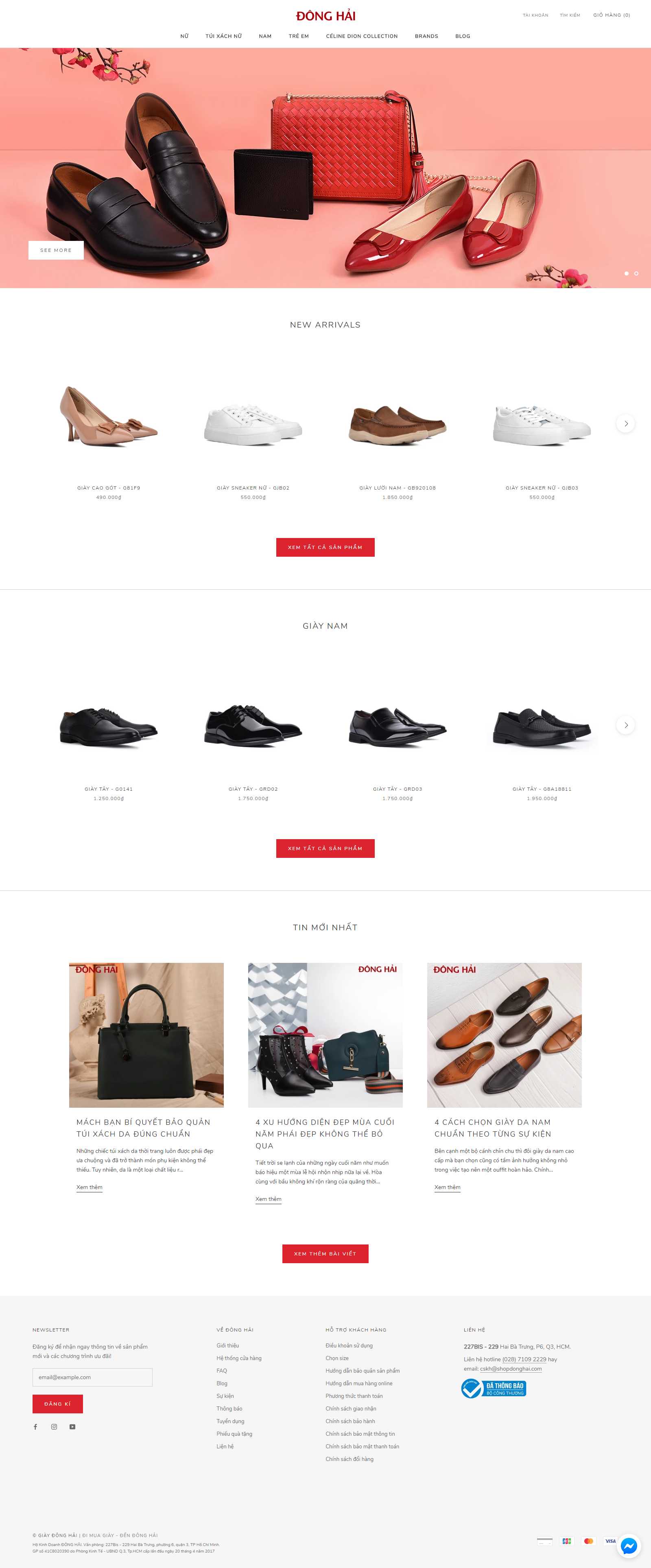 Thiết kế Website giày dép - shopdonghai.com - VietWebGroup.Vn