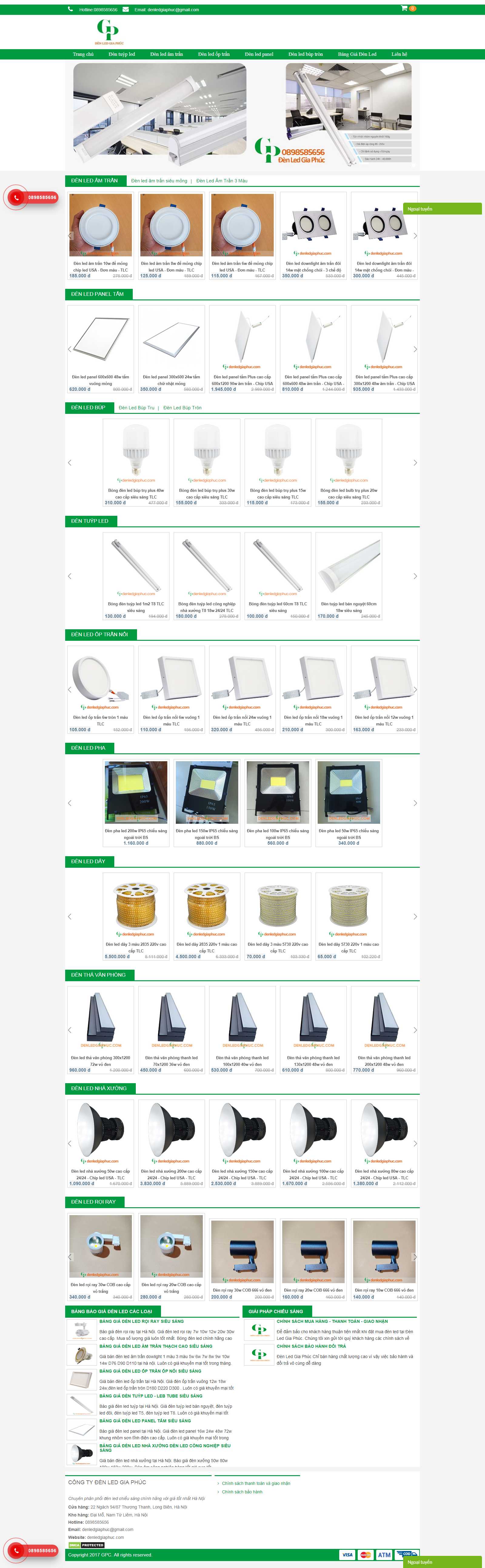 Thiết kế Website đèn led - denledgiaphuc.com - VietWebGroup.Vn
