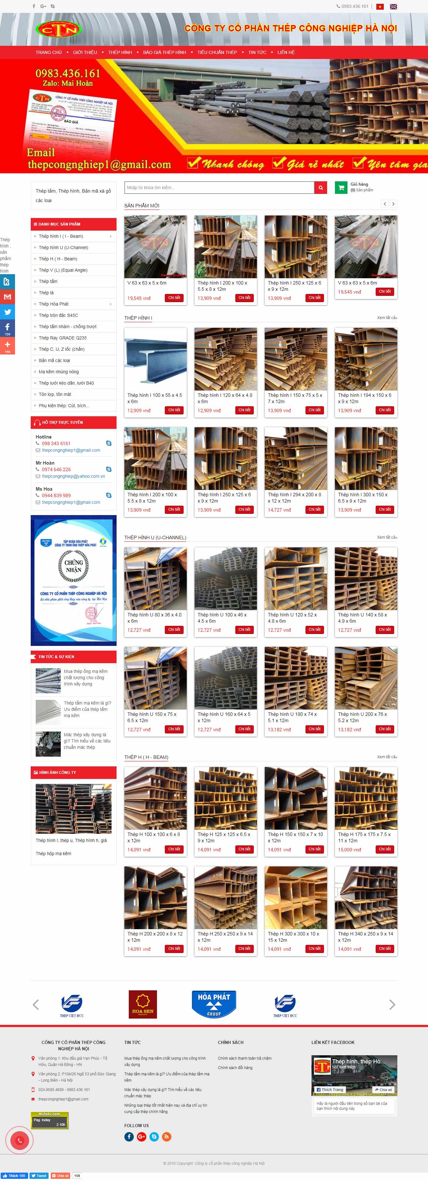 Thiết kế Website công ty thép - thepcongnghiep.com.vn - VietWebGroup.Vn