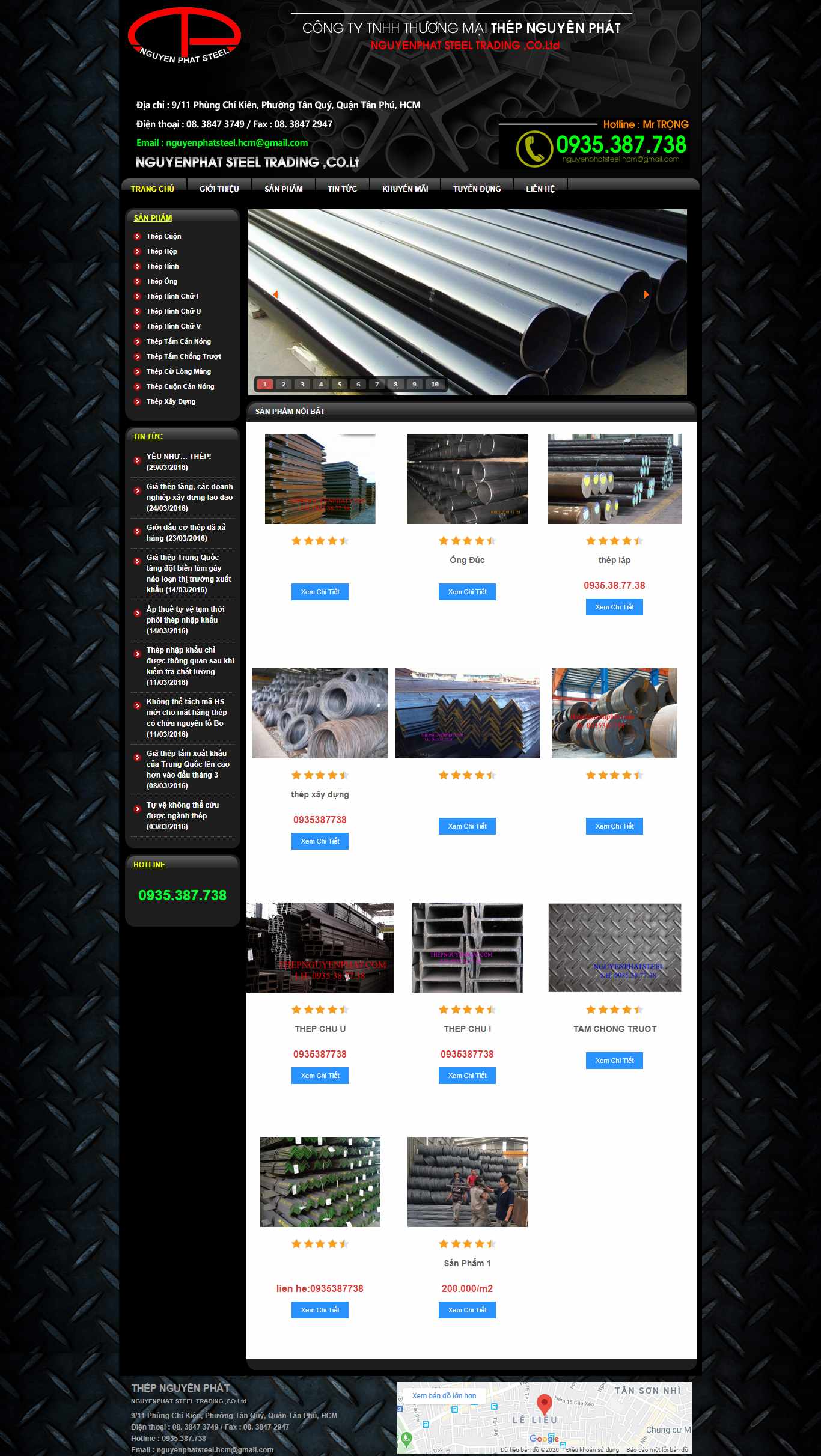Thiết kế Website công ty thép - thepnguyenphat.com - VietWebGroup.Vn
