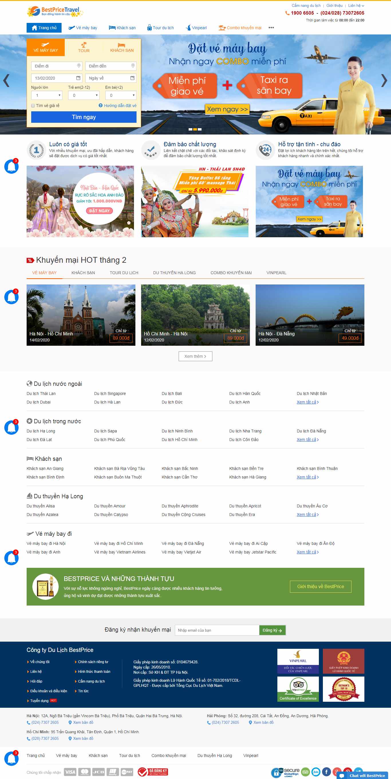 Thiết kế Website đặt vé máy bay - www.bestprice.vn - VietWebGroup.Vn