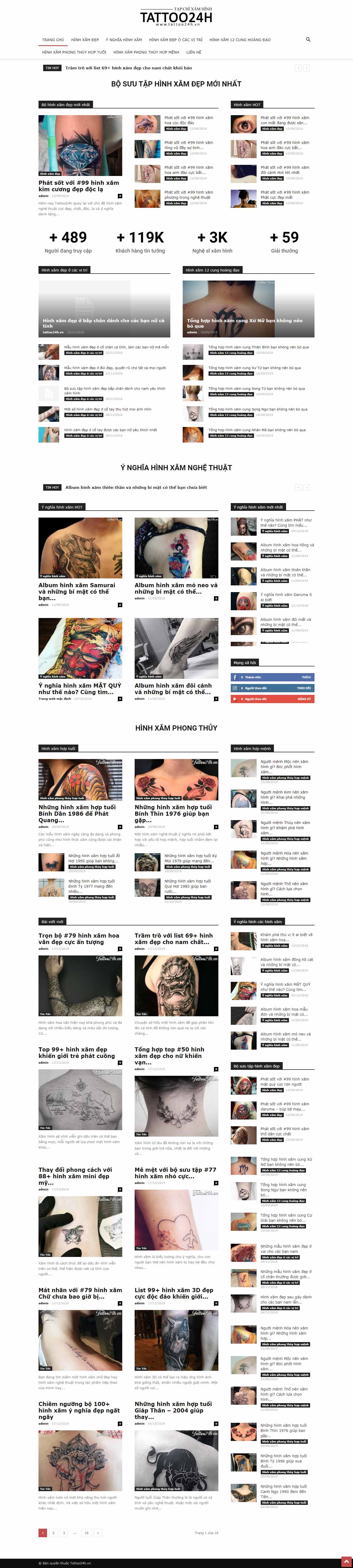 Thiết kế Website săm hình nghệ thuật - tattoo24h.vn - VietWebGroup.Vn