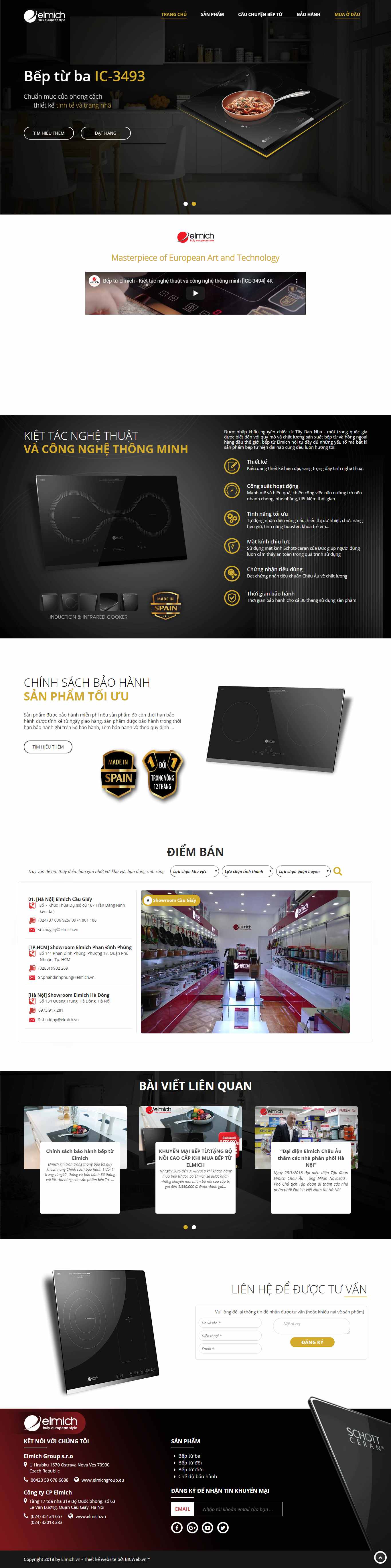 Thiết kế Website đồ gia dụng - beptu.elmich.vn - VietWebGroup.Vn