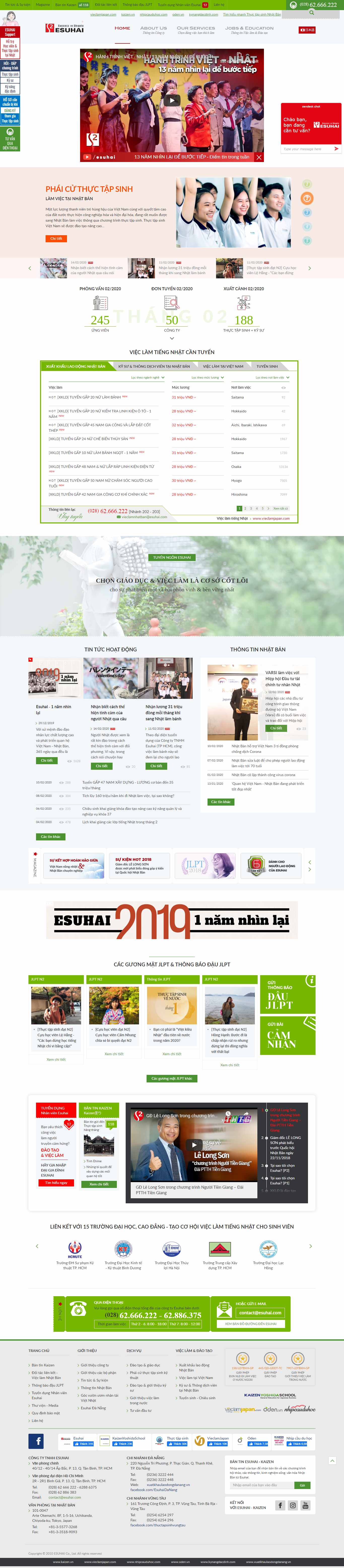Thiết kế Website xuất khẩu lao động - esuhai.com - VietWebGroup.Vn