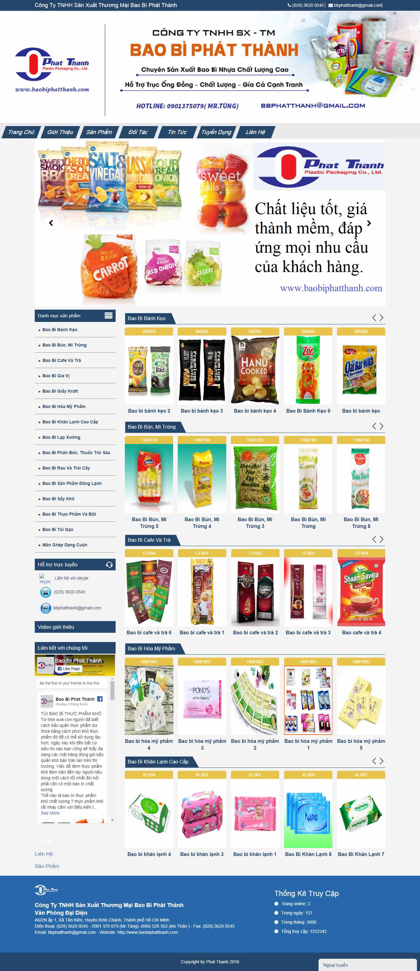 Thiết kế Website sản xuất bao bì - www.baobiphatthanh.com - VietWebGroup.Vn