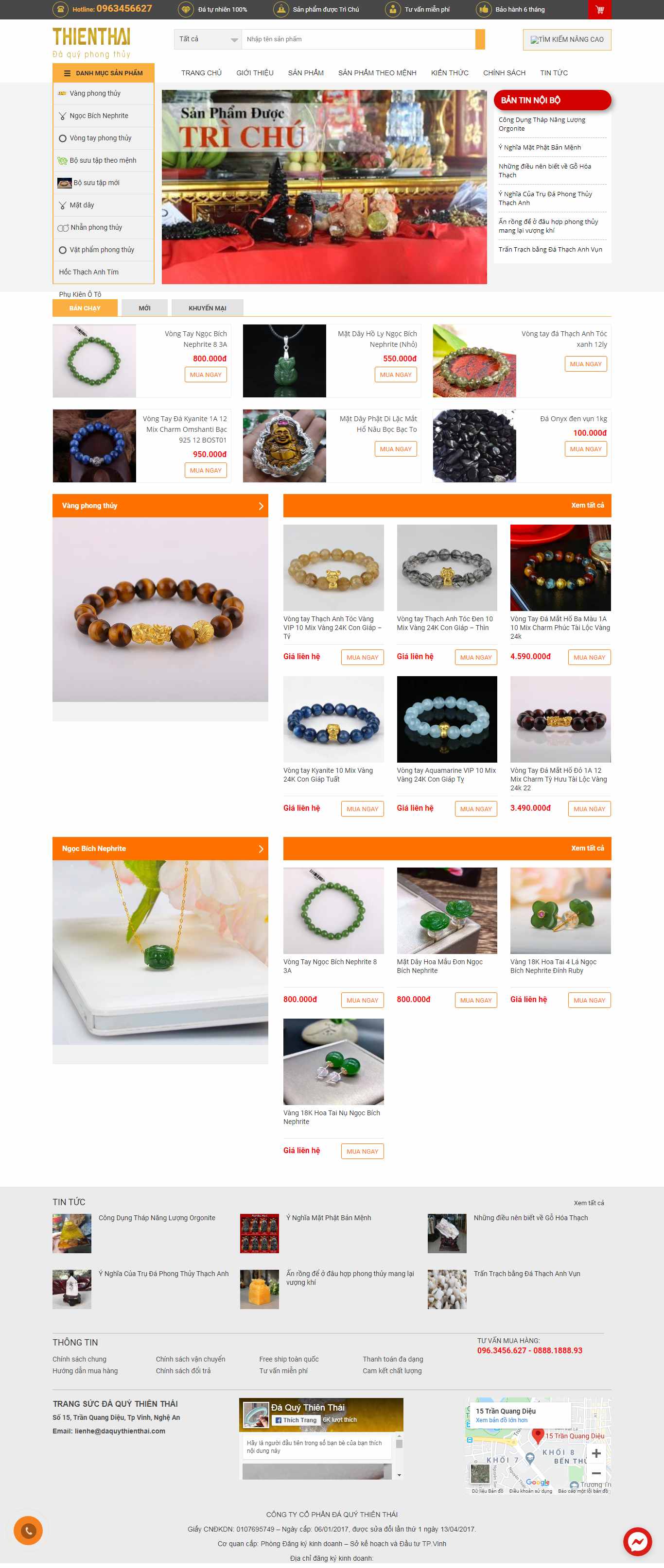 Thiết kế Website đá quý - daquythienthai.com - VietWebGroup.Vn