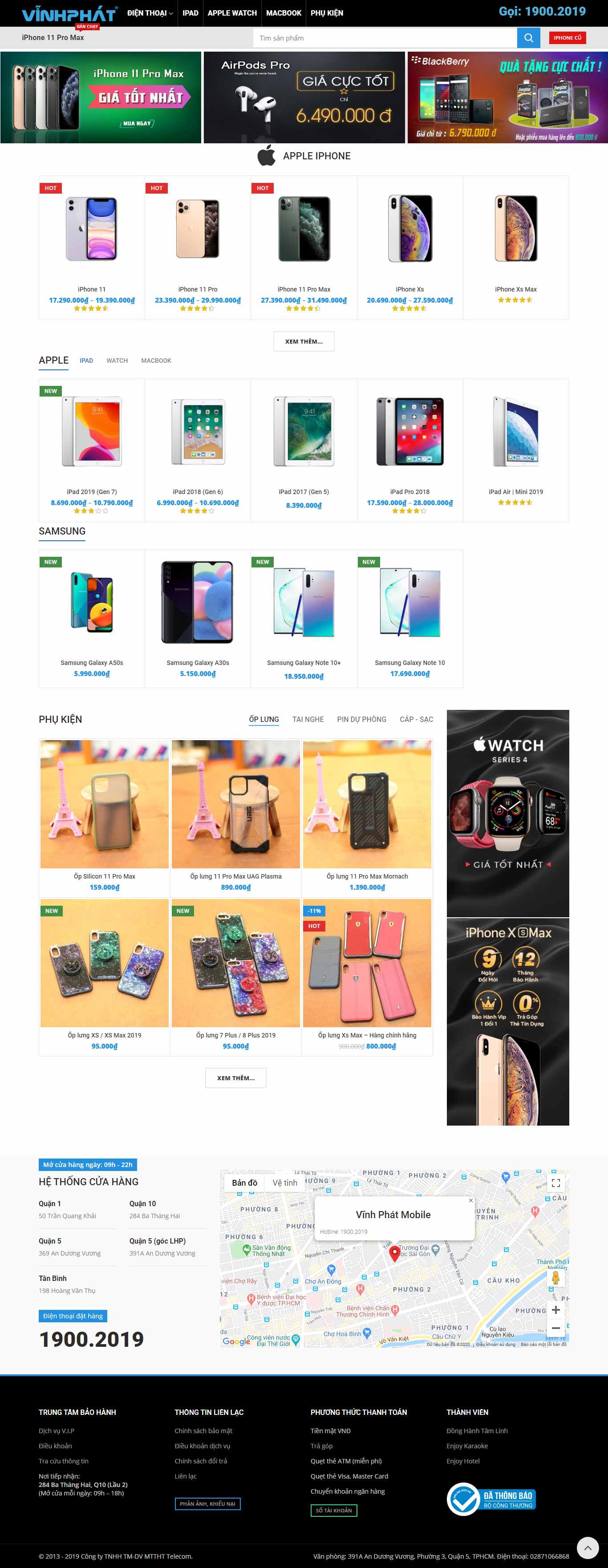Thiết kế Website bán điện thoại - vinhphatmobile.com - VietWebGroup.Vn