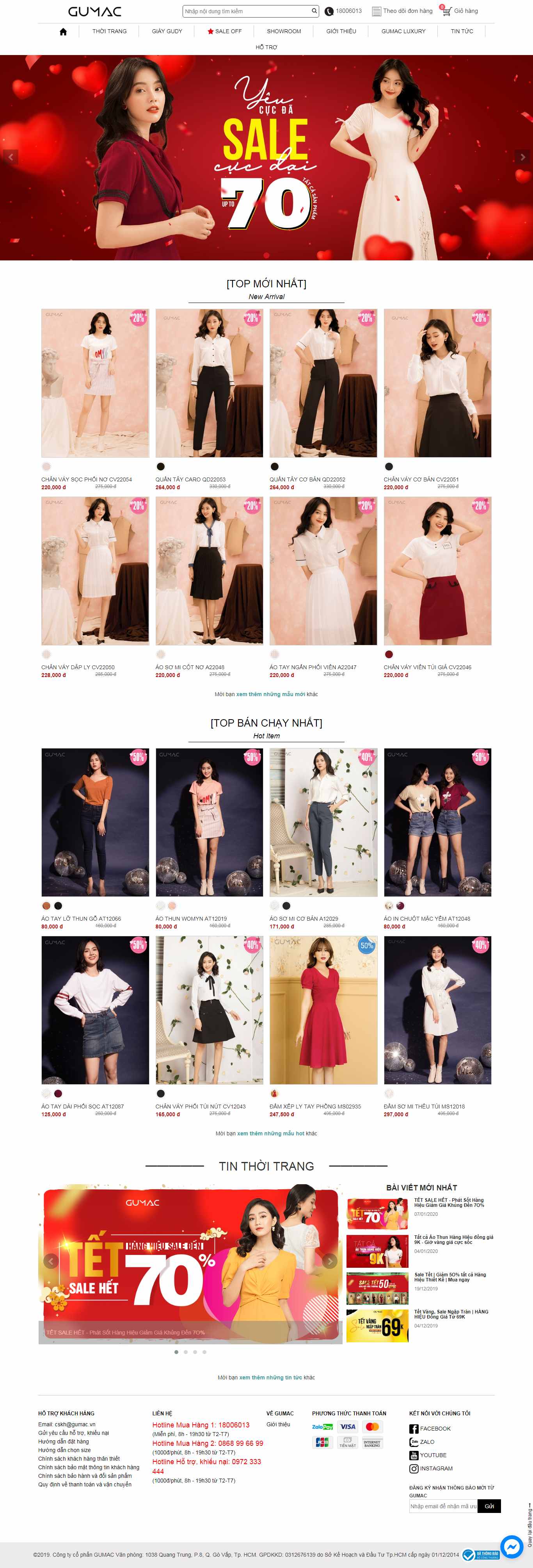 Thiết kế Website áo thun - gumac.vn - VietWebGroup.Vn