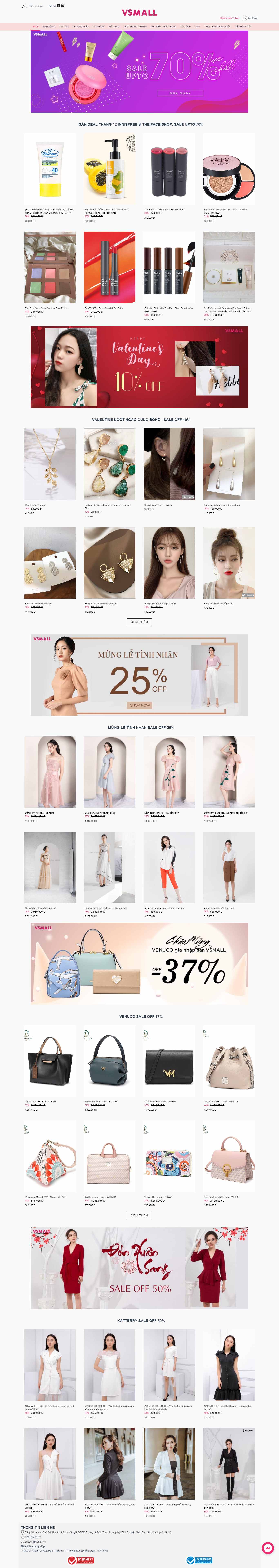 Thiết kế Website mỹ phẩm - vsmall.vn - VietWebGroup.Vn