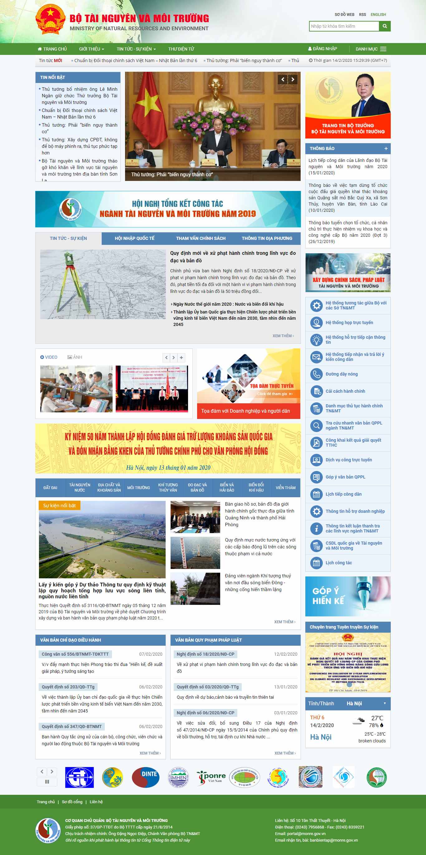 Thiết kế Website mội trường - www.monre.gov.vn - VietWebGroup.Vn