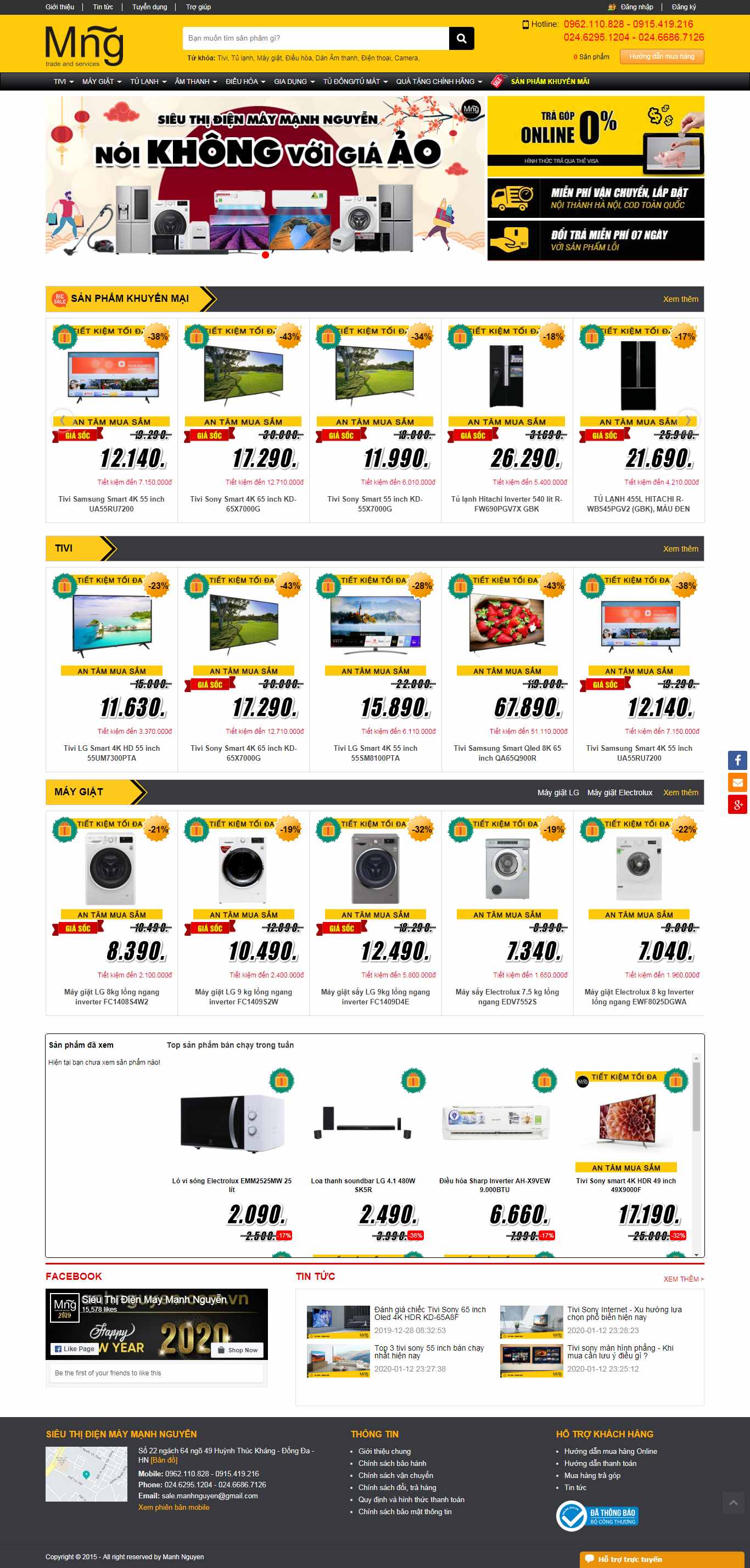 Thiết kế Website đồ gia dụng - manhnguyen.com.vn - VietWebGroup.Vn