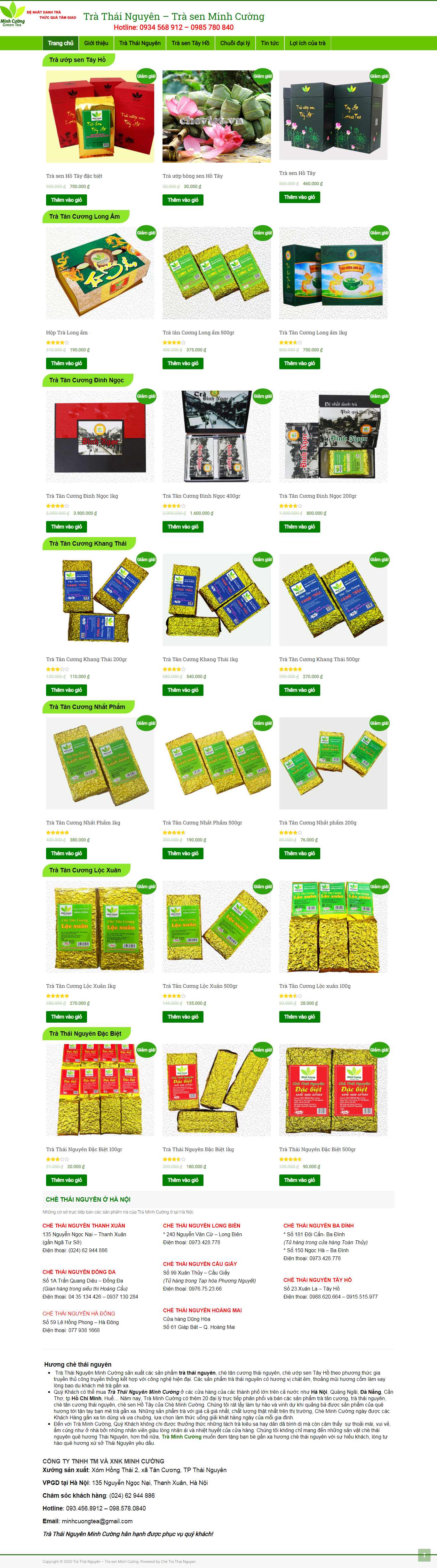 Thiết kế Website chè thái nguyên - chetrathainguyen.com - VietWebGroup.Vn