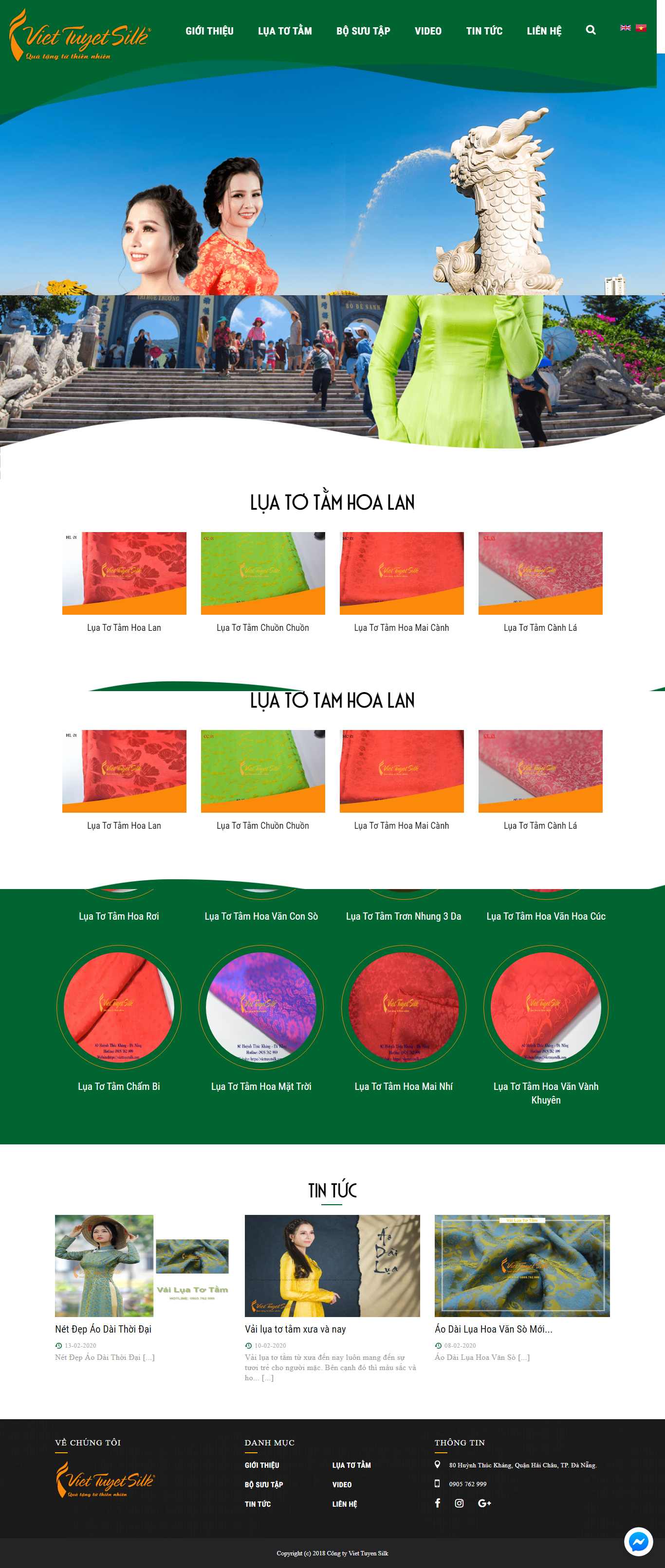 Thiết kế Website lụa tơ tằm - viettuyetsilk.com - VietWebGroup.Vn