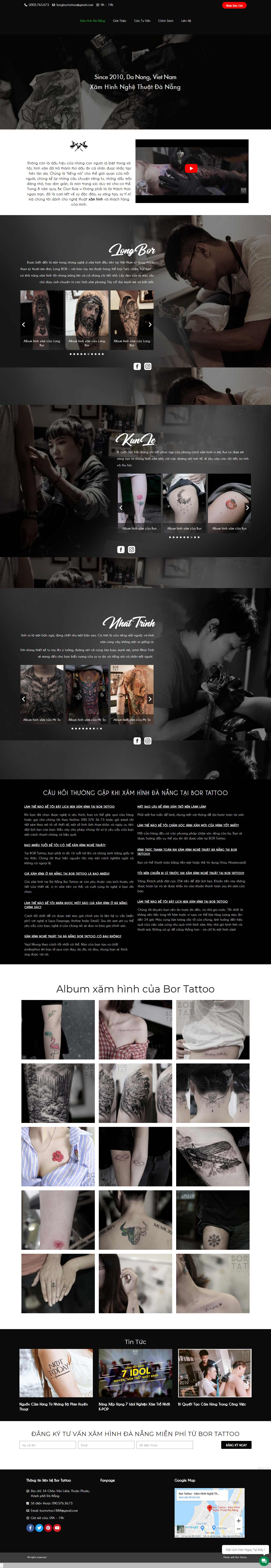 Thiết kế Website săm hình nghệ thuật - longbortattoo.com - VietWebGroup.Vn