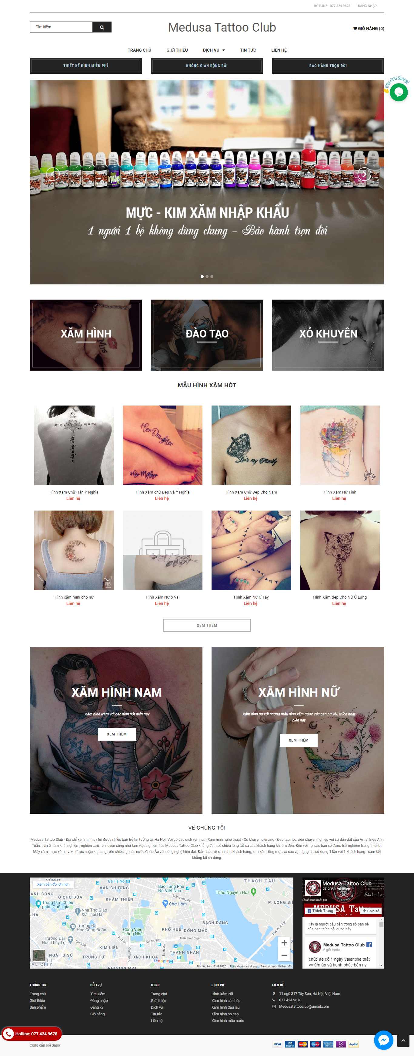 Thiết kế Website săm hình nghệ thuật - medusatattooclub.vn - VietWebGroup.Vn