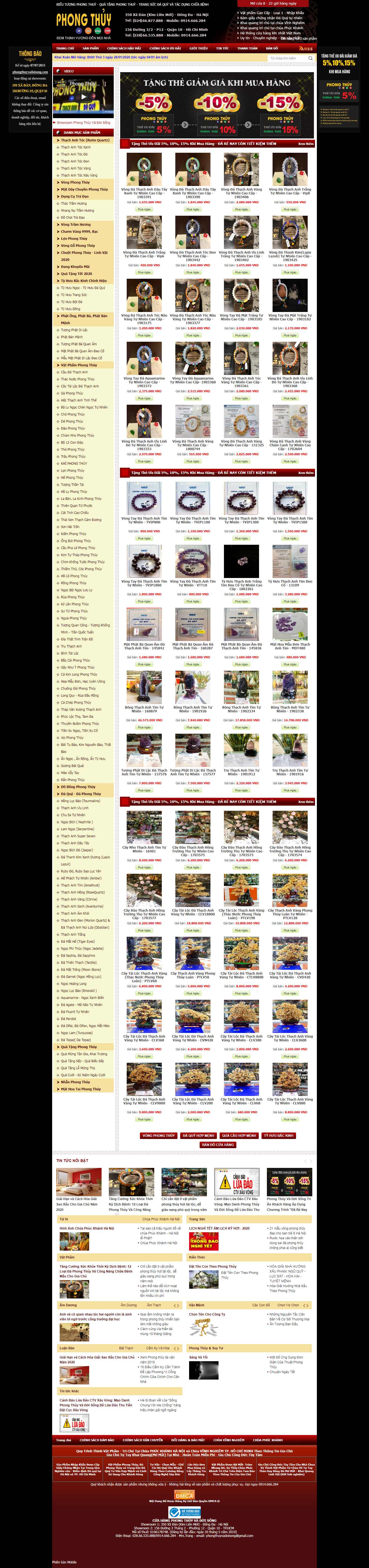 Thiết kế Website đá quý - phongthuyvadoisong.com - VietWebGroup.Vn