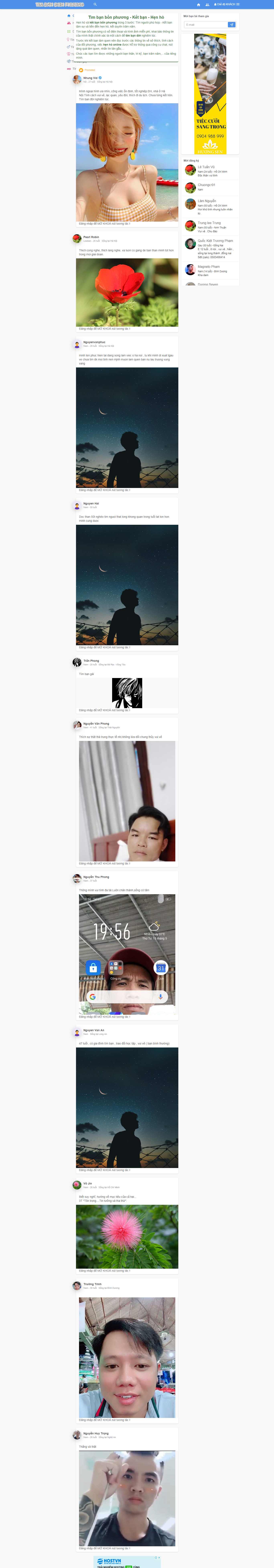 Thiết kế Website dịch vụ hẹn hò - timbanbonphuong.vn - VietWebGroup.Vn
