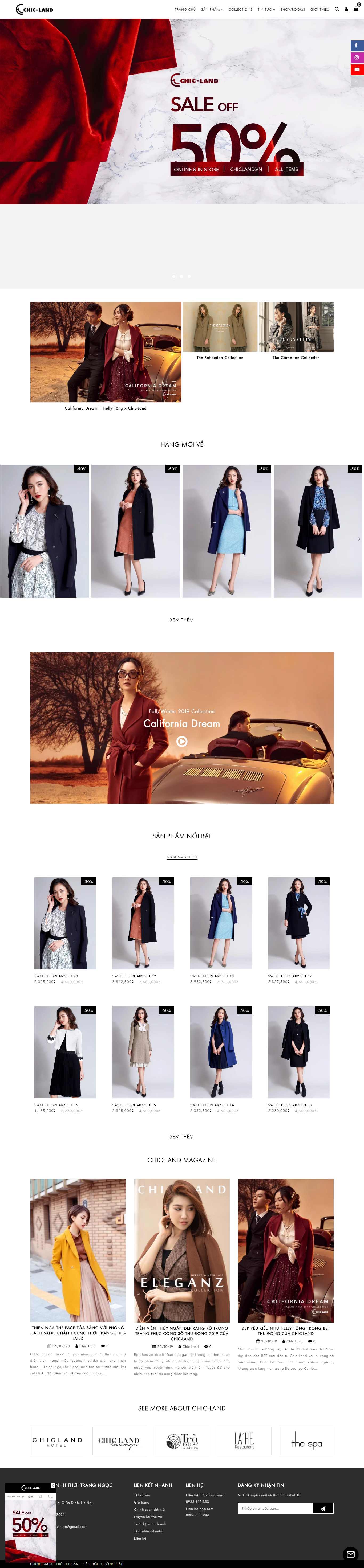 Thiết kế Website shop quần áo - chicland.vn - VietWebGroup.Vn