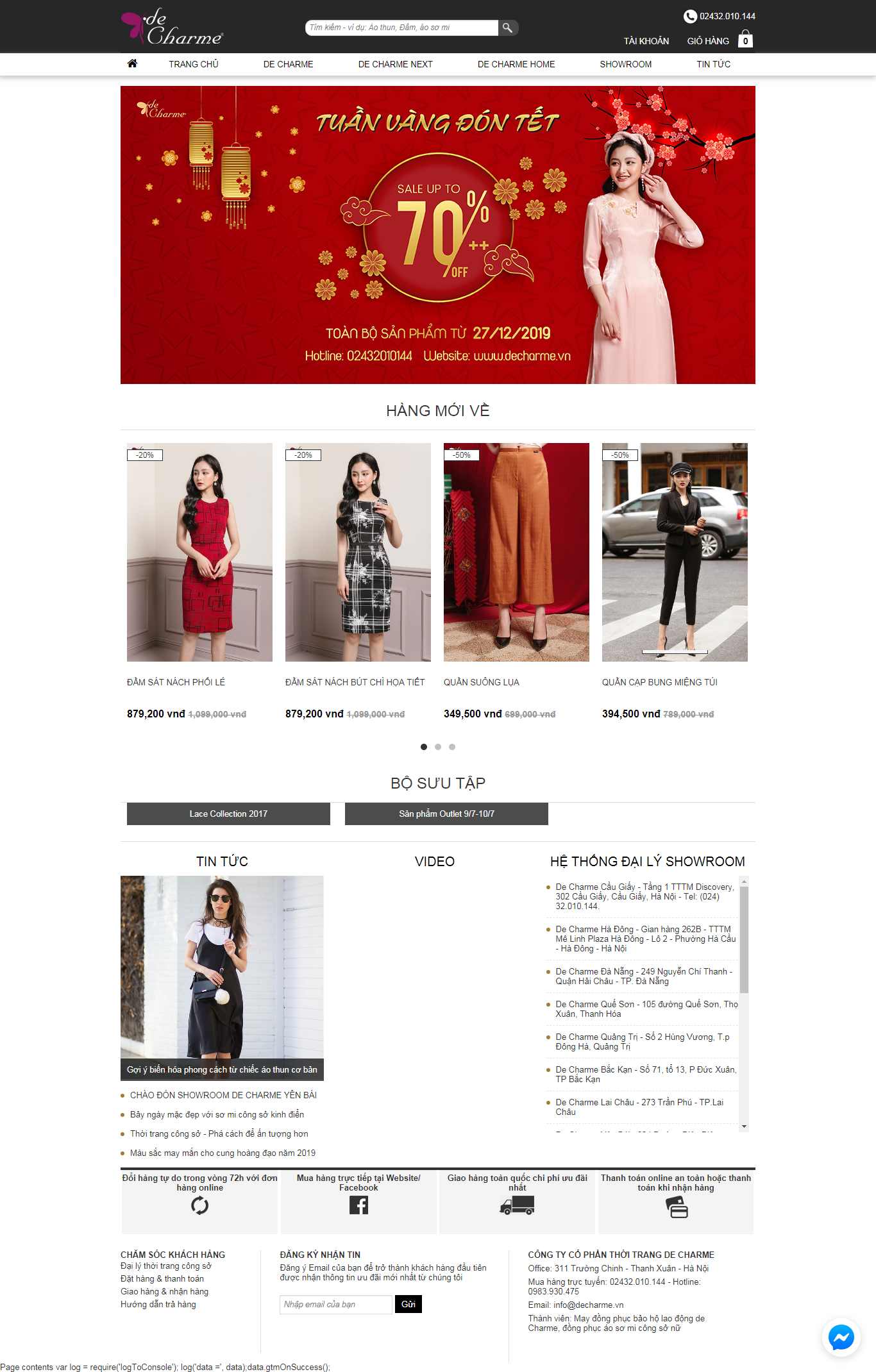 Thiết kế Website shop quần áo - decharme.vn - VietWebGroup.Vn