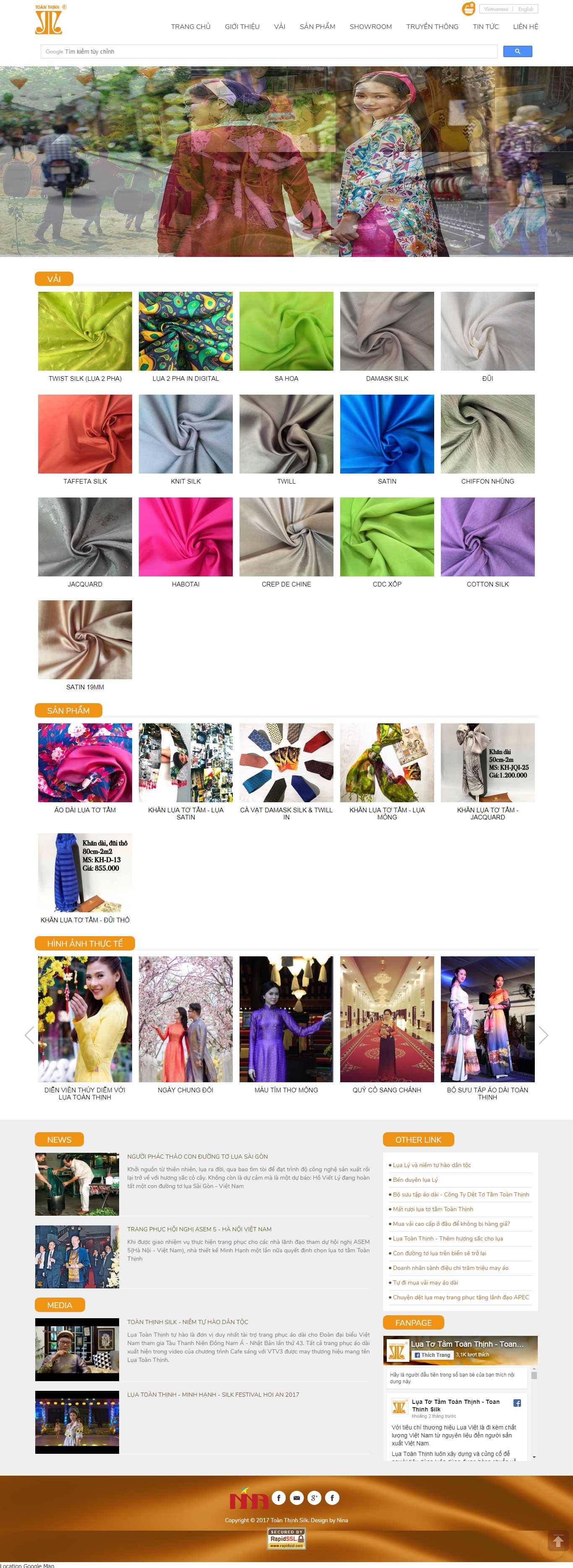 Thiết kế Website lụa tơ tằm - luatoanthinh.com - VietWebGroup.Vn