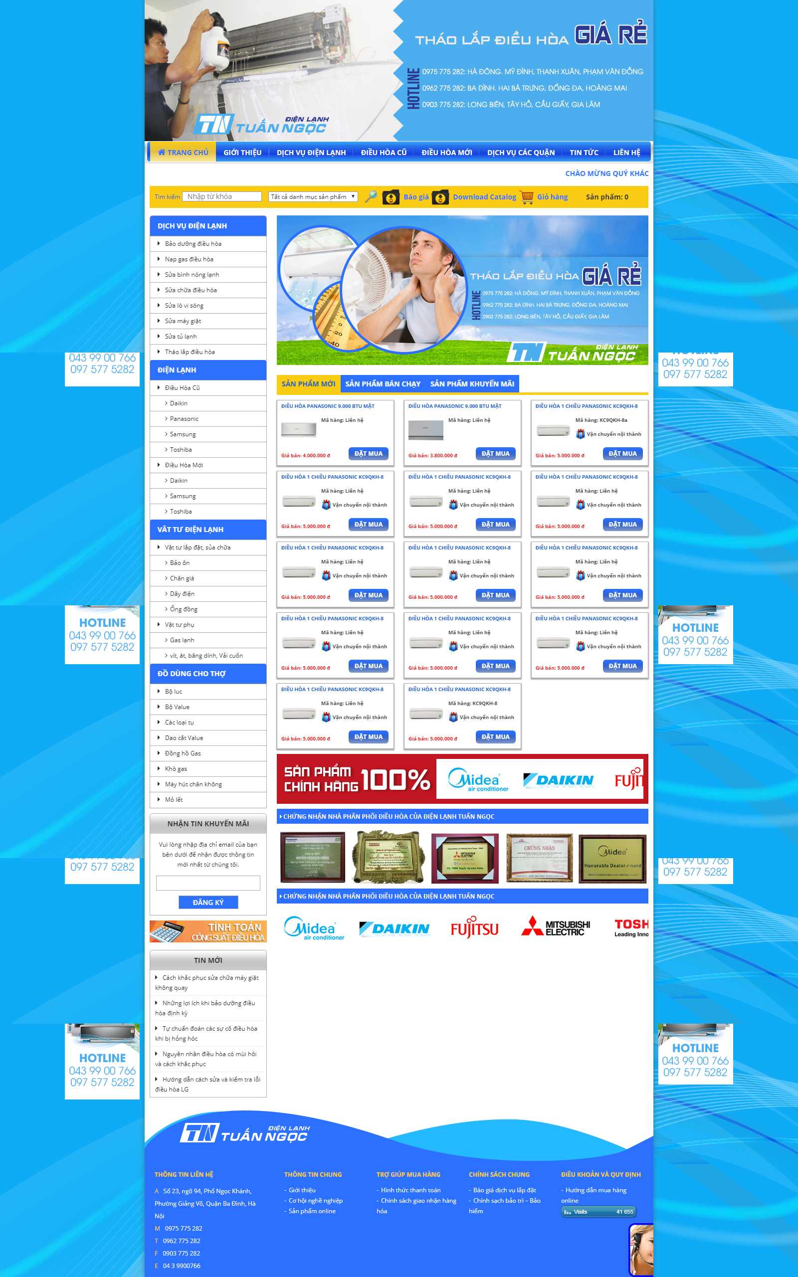 Thiết kế Website bảo dưỡng điều hòa - dienlanhtuanngoc.vn - VietWebGroup.Vn