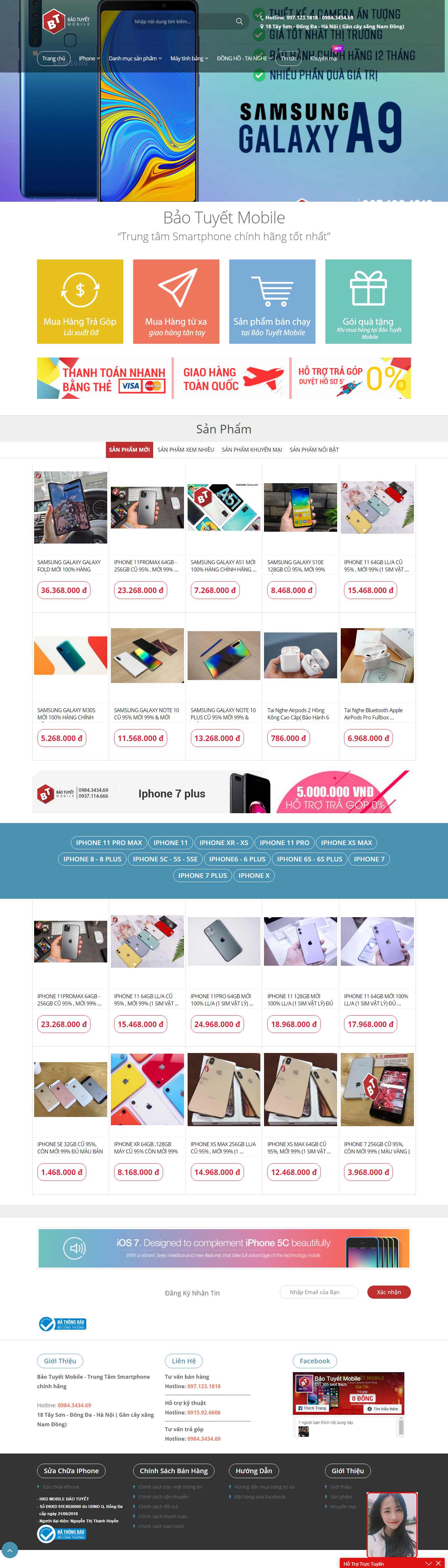Thiết kế Website bán điện thoại - baotuyetmobile.vn - VietWebGroup.Vn