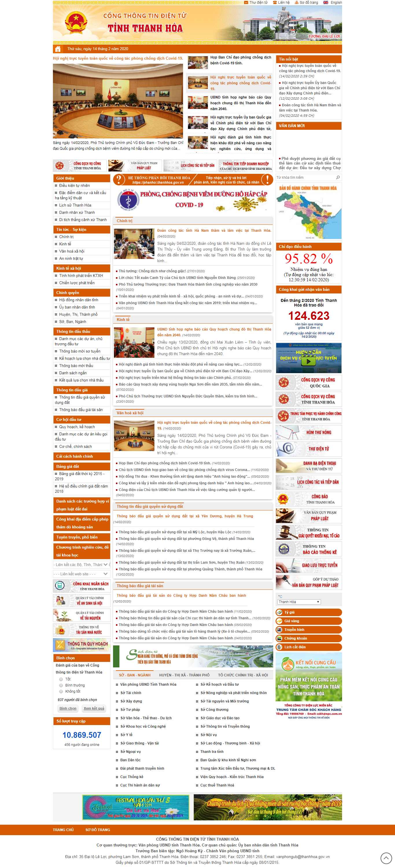 Thiết kế Website cổng thông tin - thanhhoa.gov.vn - VietWebGroup.Vn