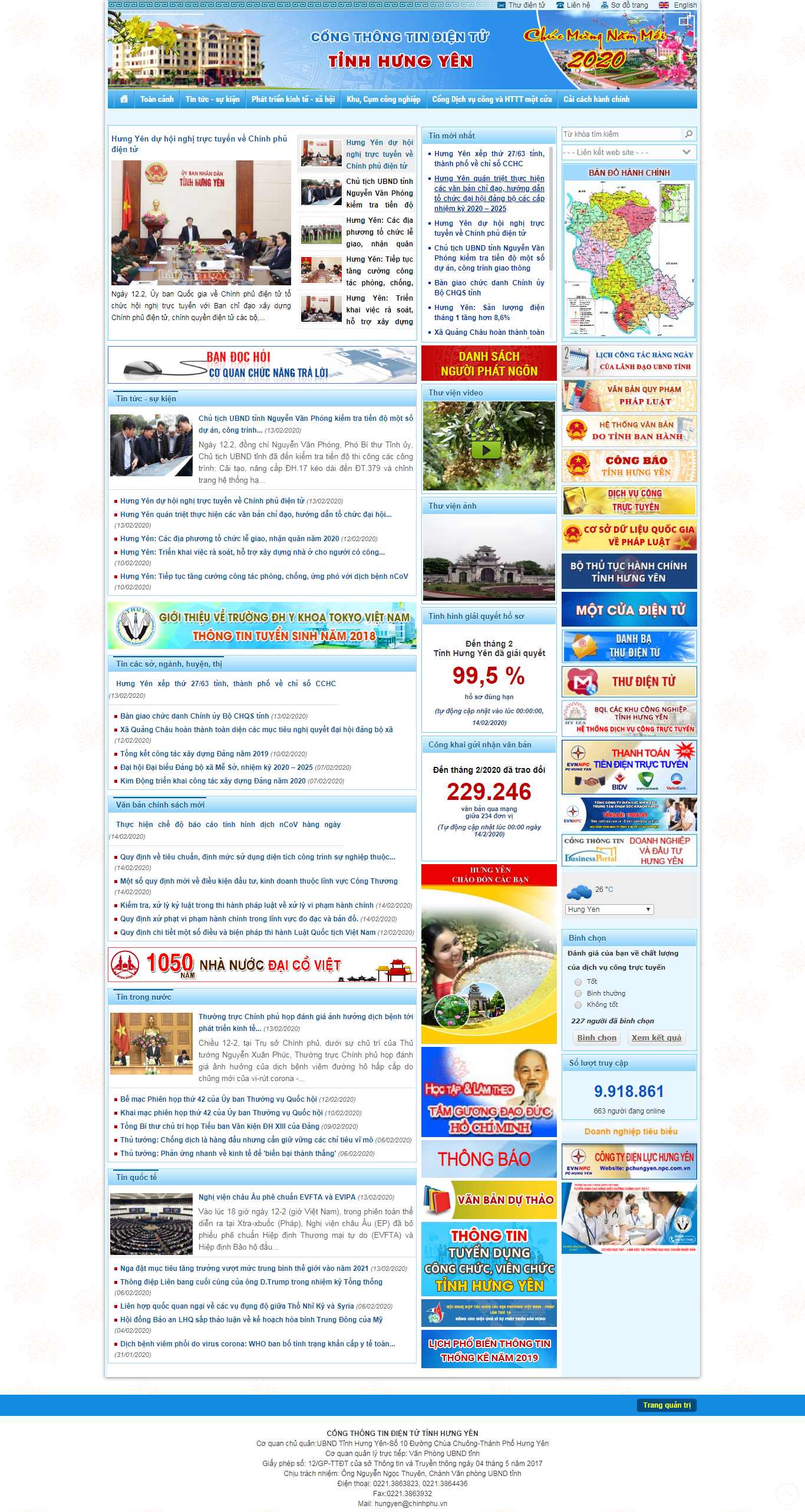 Thiết kế Website cổng thông tin - hungyen.gov.vn - VietWebGroup.Vn
