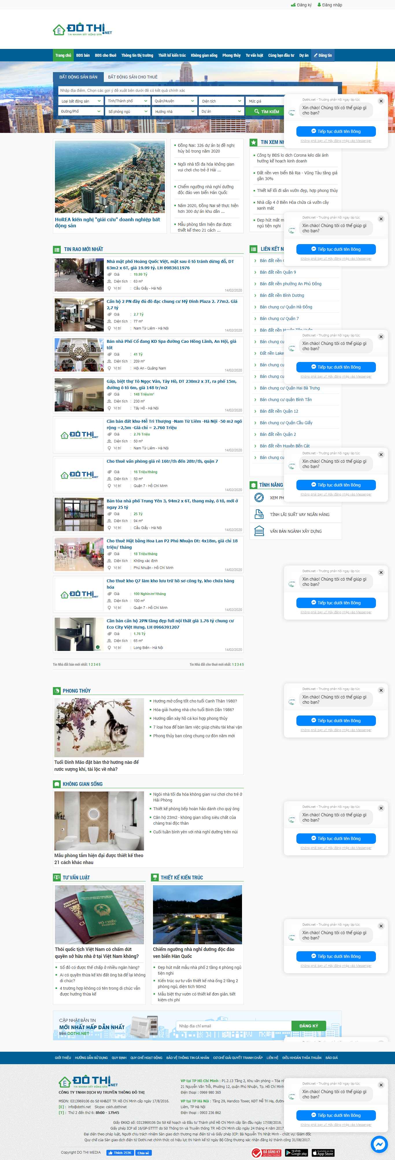 Thiết kế Website bất động sản - dothi.net - VietWebGroup.Vn